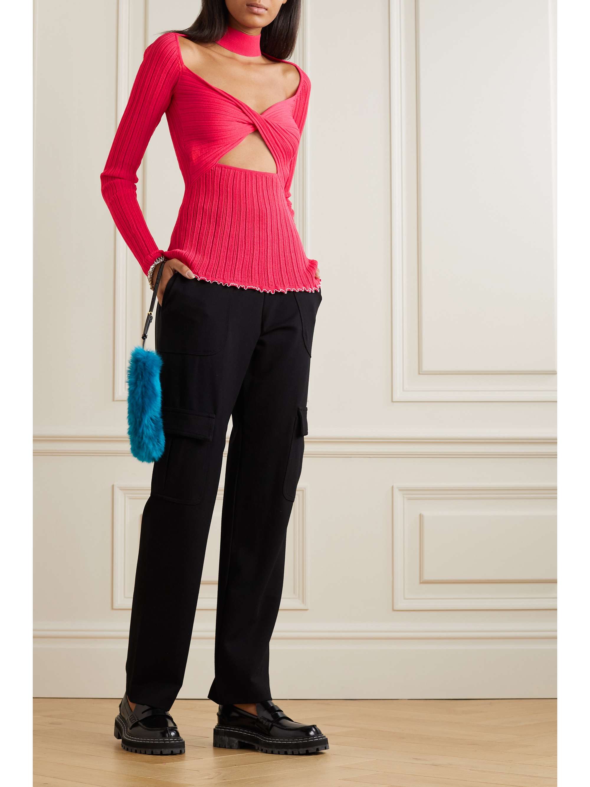 3.1 PHILLIP LIM Twisted cutout cotton-blend top