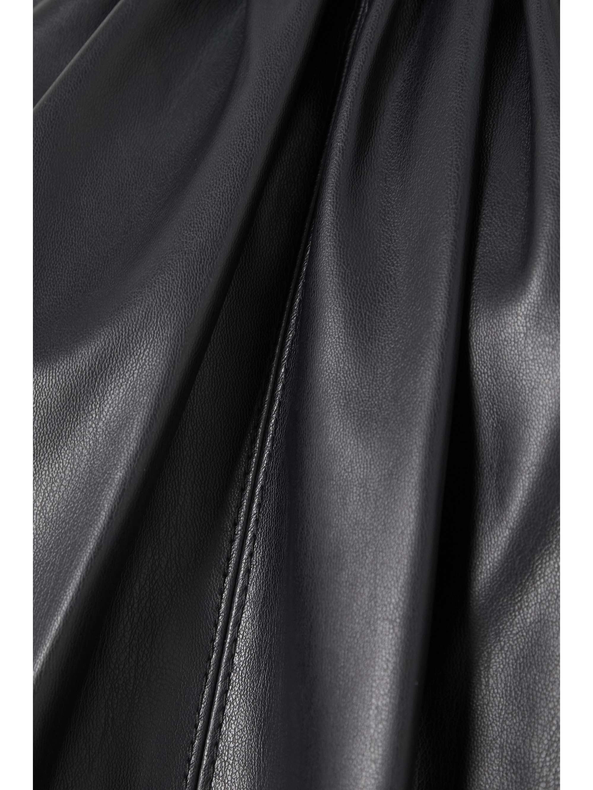 3.1 PHILLIP LIM Gathered faux leather halterneck top