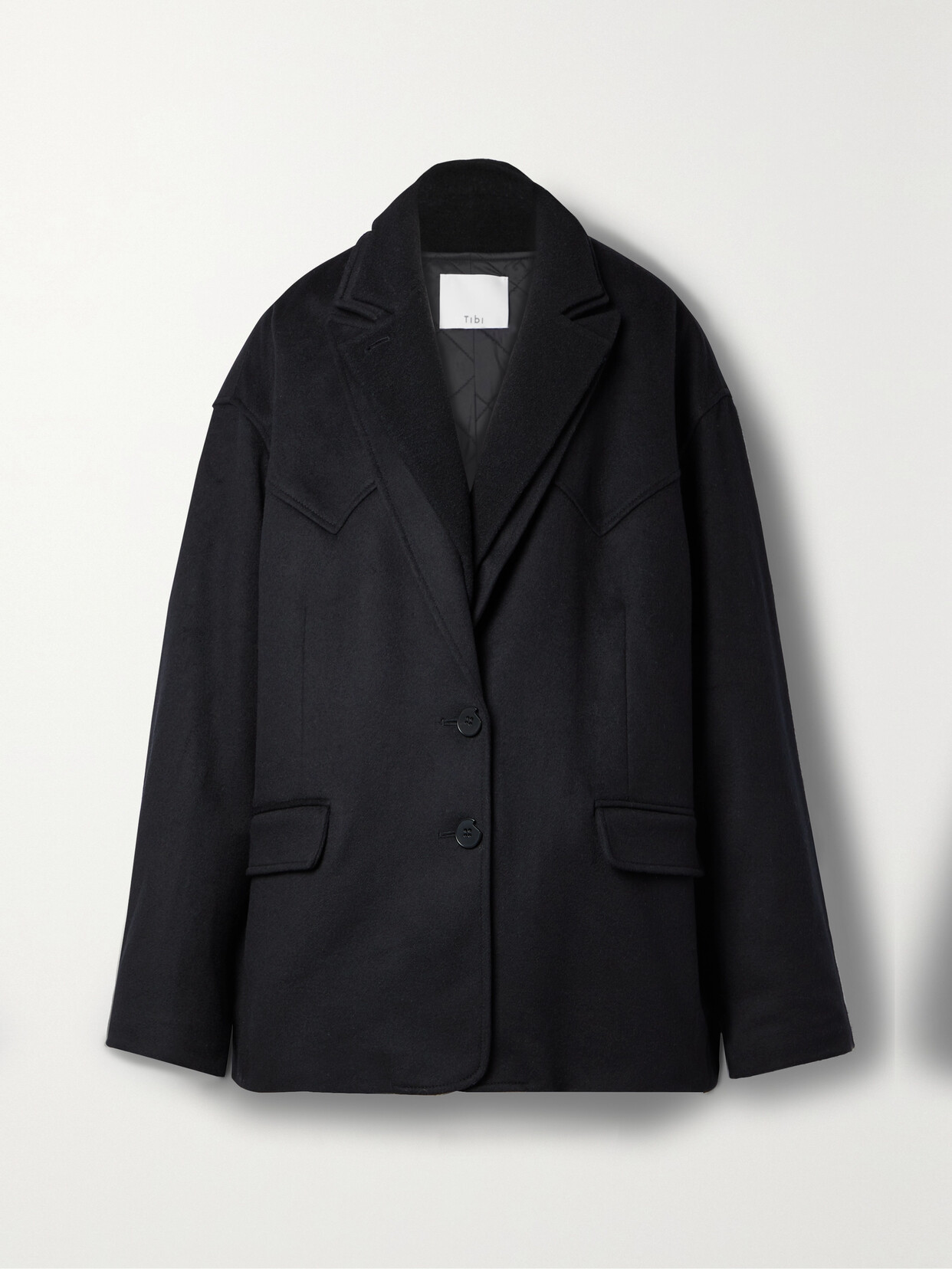 Tibi Liam Oversized Convertible Shell And Recycled Wool-blend