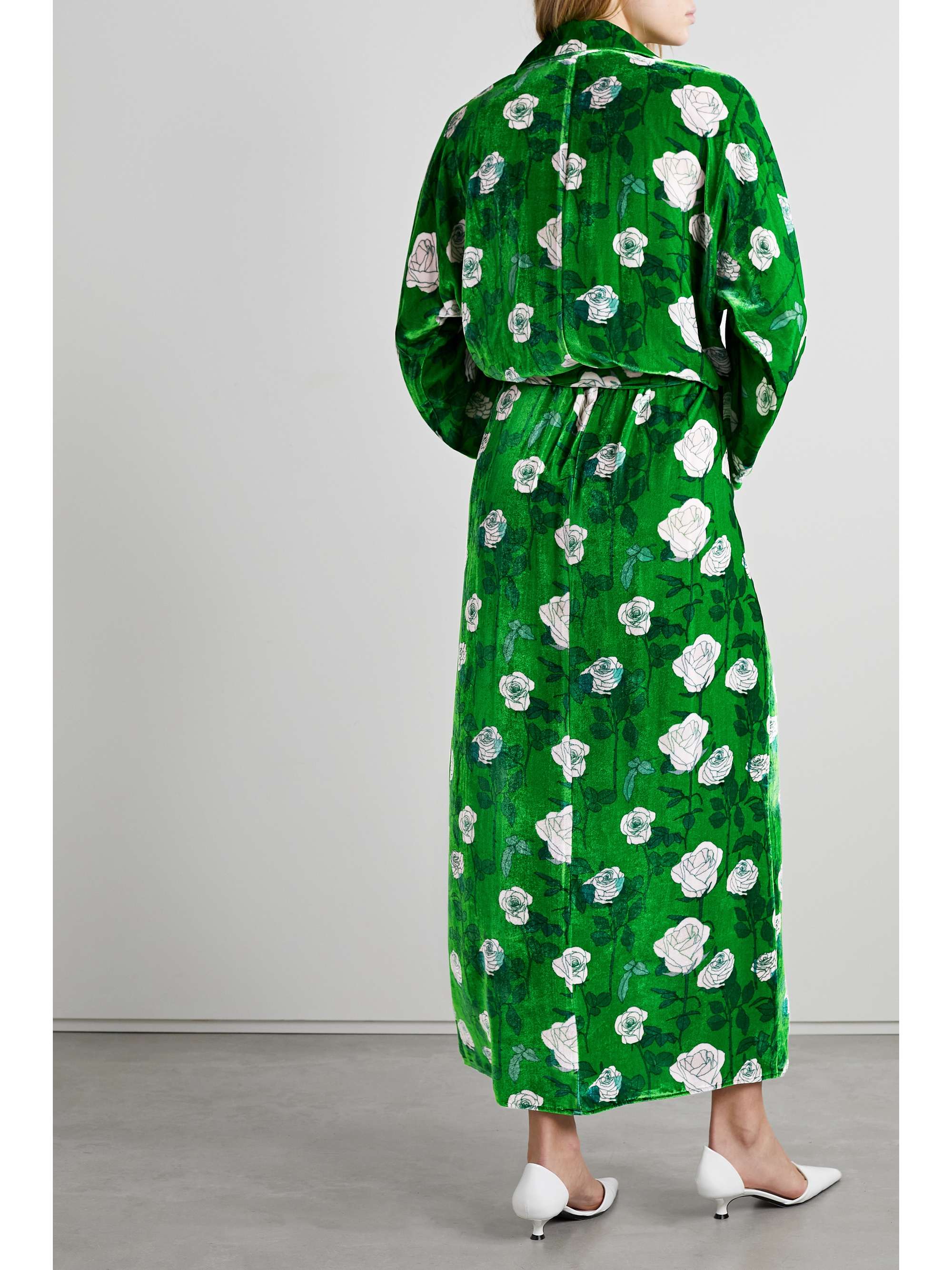 BERNADETTE Gisou floralprint velvet gown NETAPORTER
