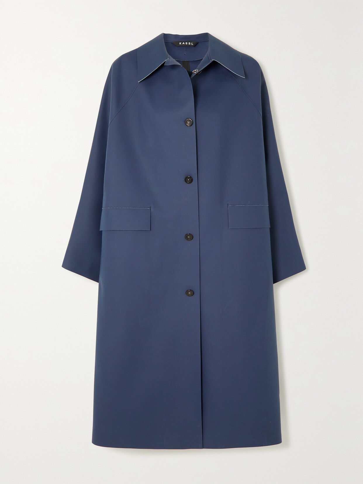Kassl Editions - Oversized Rubber Coat - Navy 22 Awaiting product image