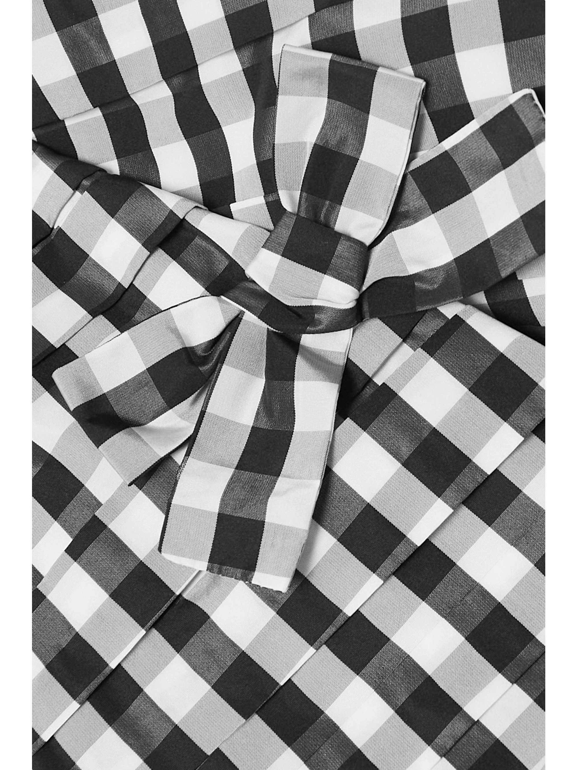 BERNADETTE Taffi bow-detailed checked taffeta mini skirt