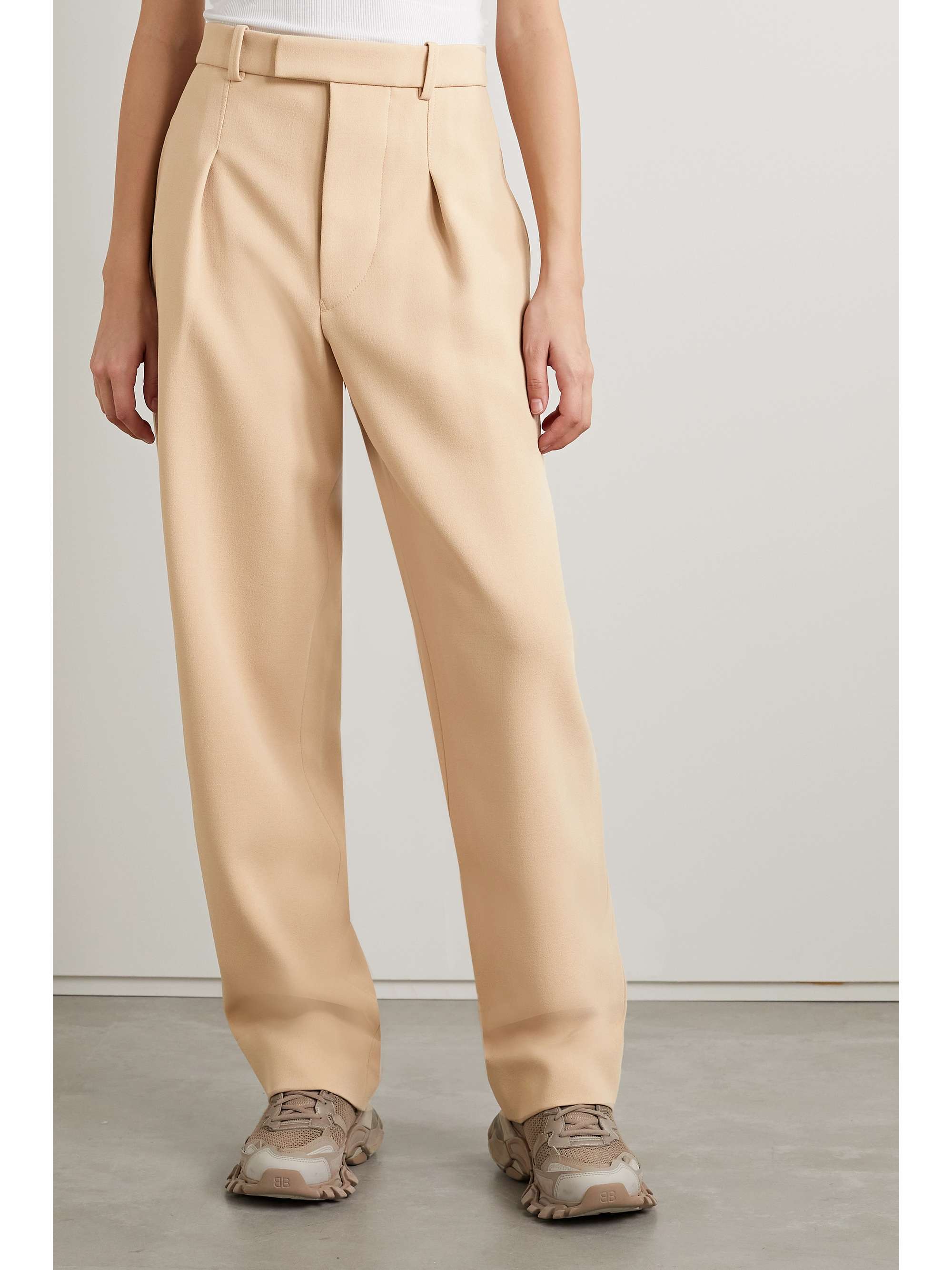 WARDROBE.NYC + Hailey Bieber Pantaloni a gamba larga in lana con pinces