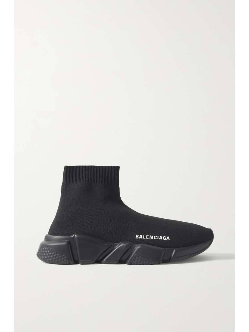 Balenciaga Speed Lt Logo-print Stretch-knit High-top Sneakers