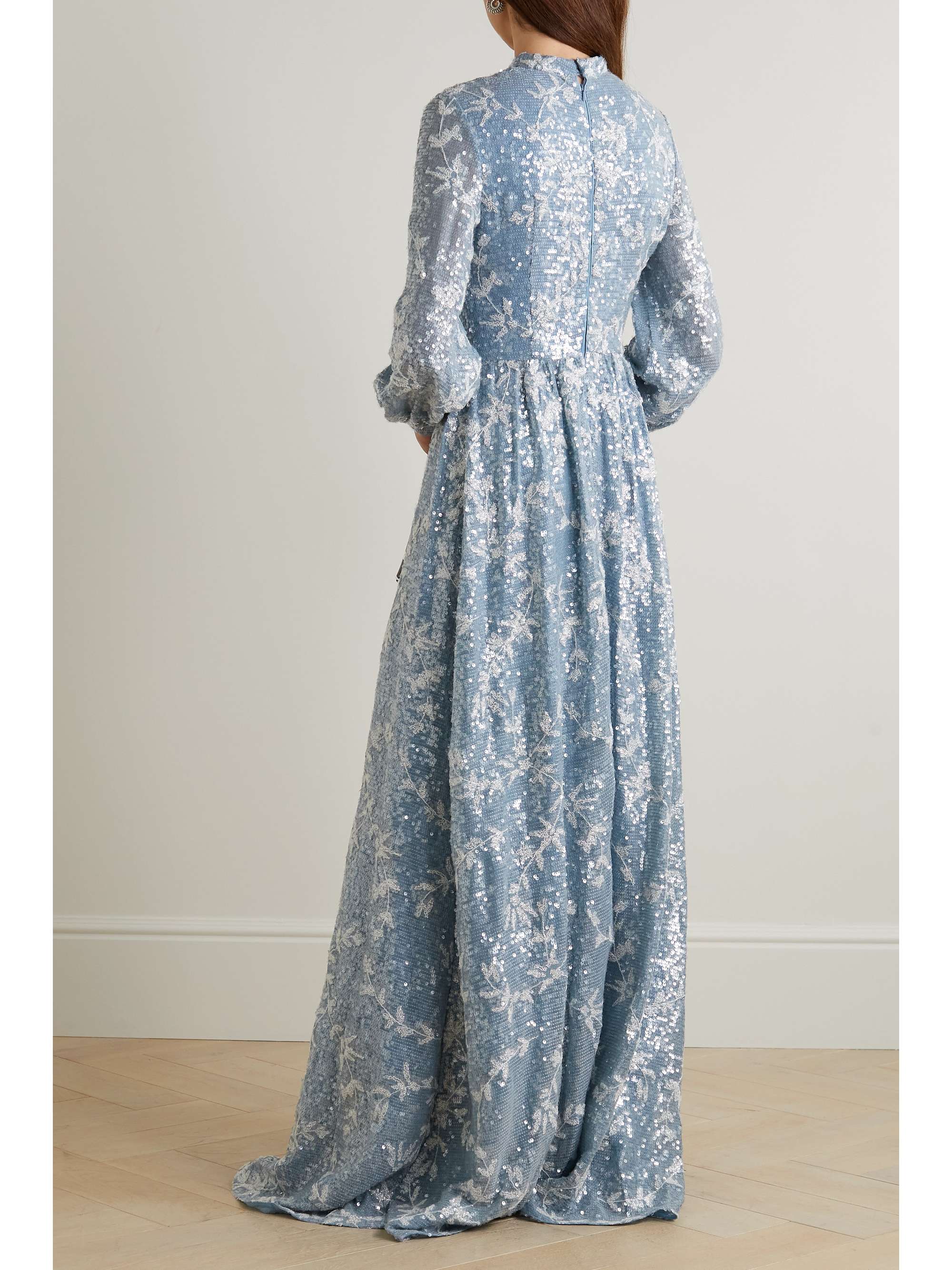 ERDEM Kara sequined embroidered chiffon gown