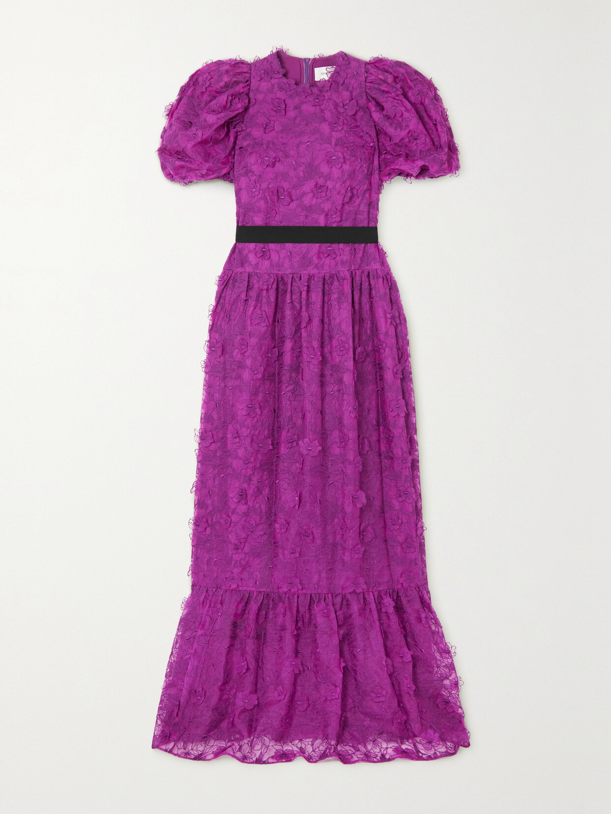 Erdem - Cybill Embroidered Silk-organza Gown - Purple