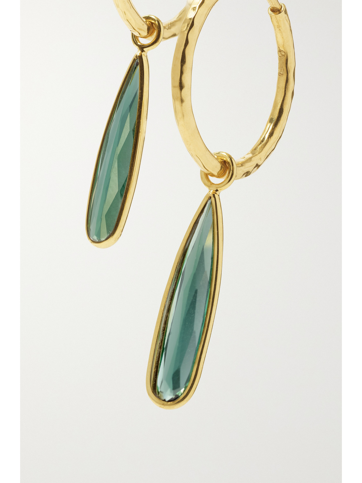 Shop Octavia Elizabeth + Net Sustain Nesting Gem Gabby 18-karat Recycled Gold Tourmaline Hoop Earrings