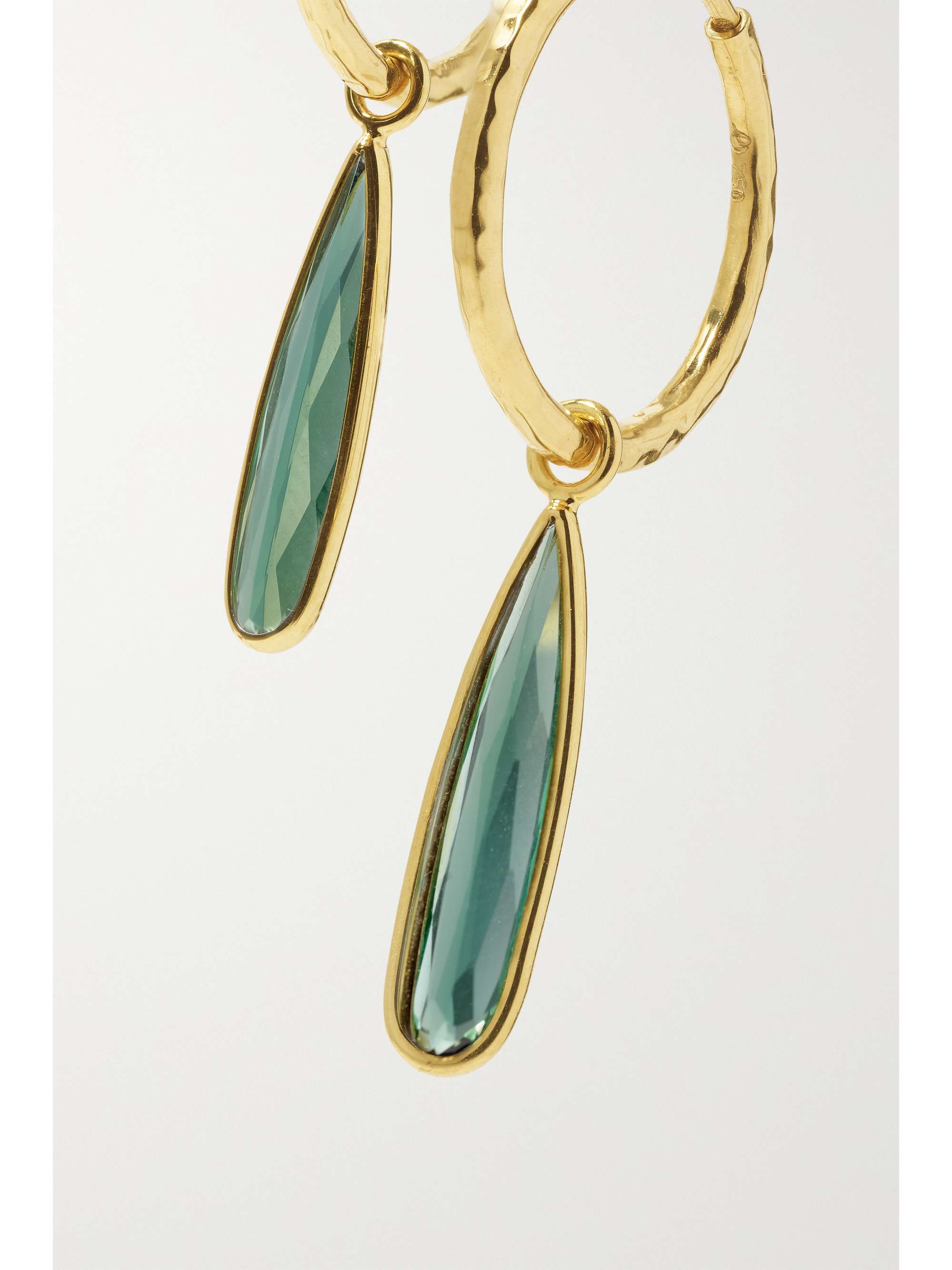 OCTAVIA ELIZABETH + NET SUSTAIN Nesting Gem Gabby 18-karat recycled gold tourmaline hoop earrings