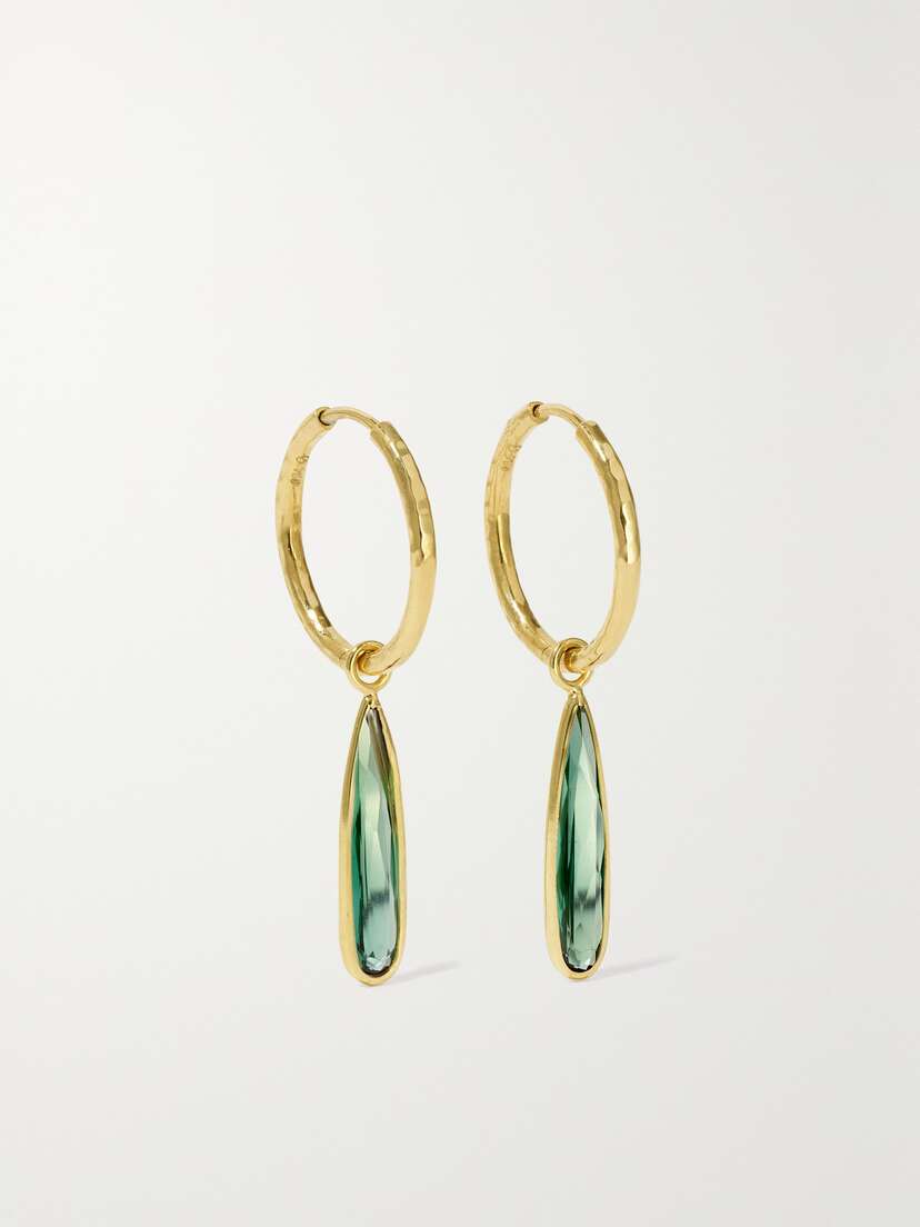 Octavia Elizabeth + Net Sustain Nesting Gem Gabby 18-karat Recycled Gold Tourmaline Hoop Earrings