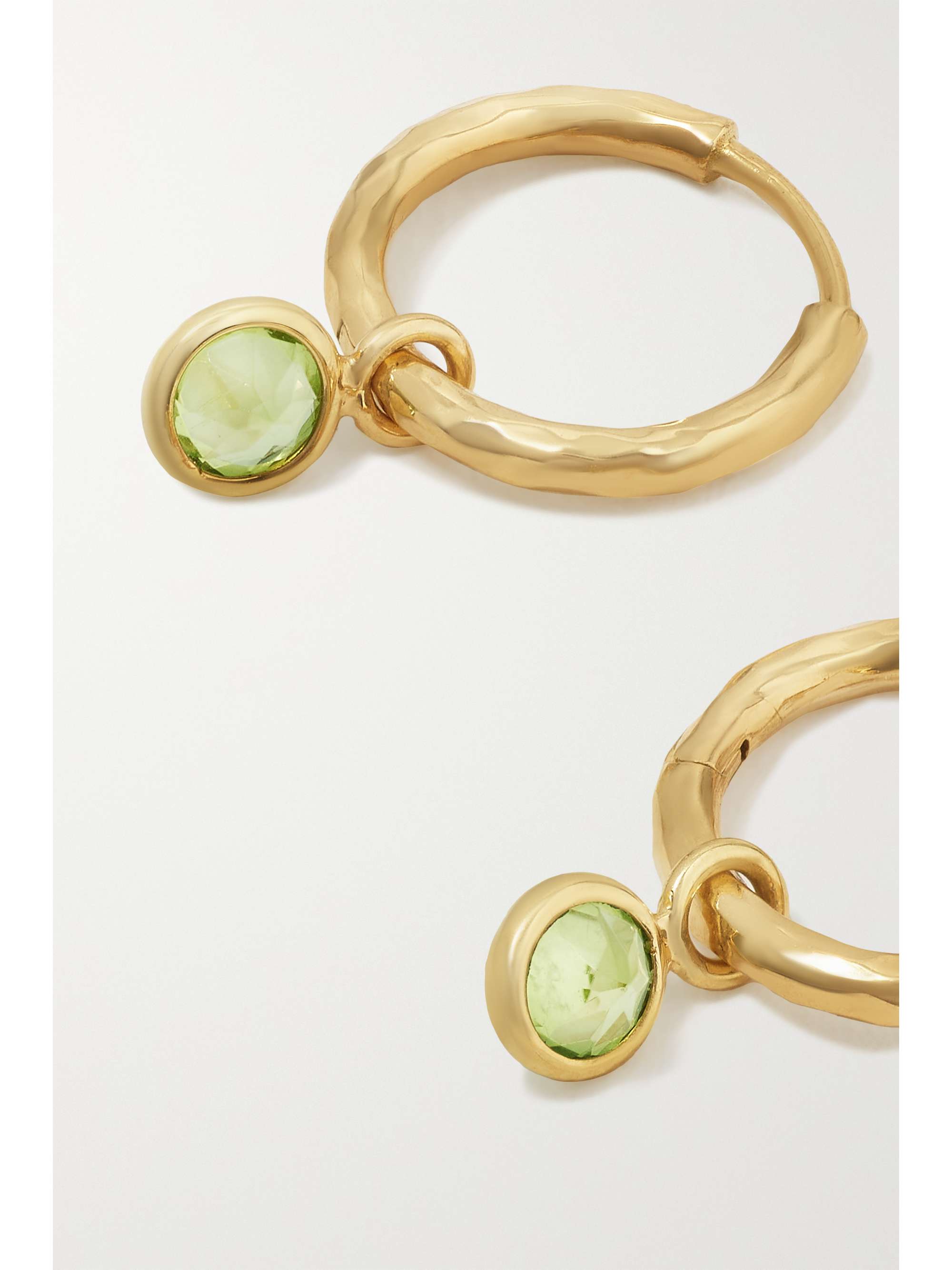 OCTAVIA ELIZABETH + NET SUSTAIN Nesting Gem Petite Gabby 18-karat recycled gold peridot hoop earrings