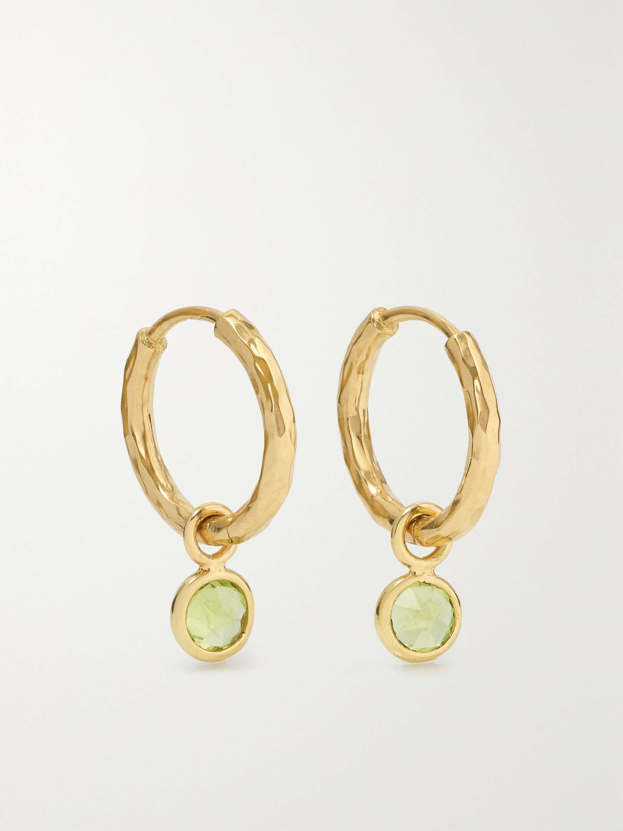 net-a-porter.com | + NET SUSTAIN Nesting Gem Petite Gabby 18-karat recycled gold peridot hoop earrings