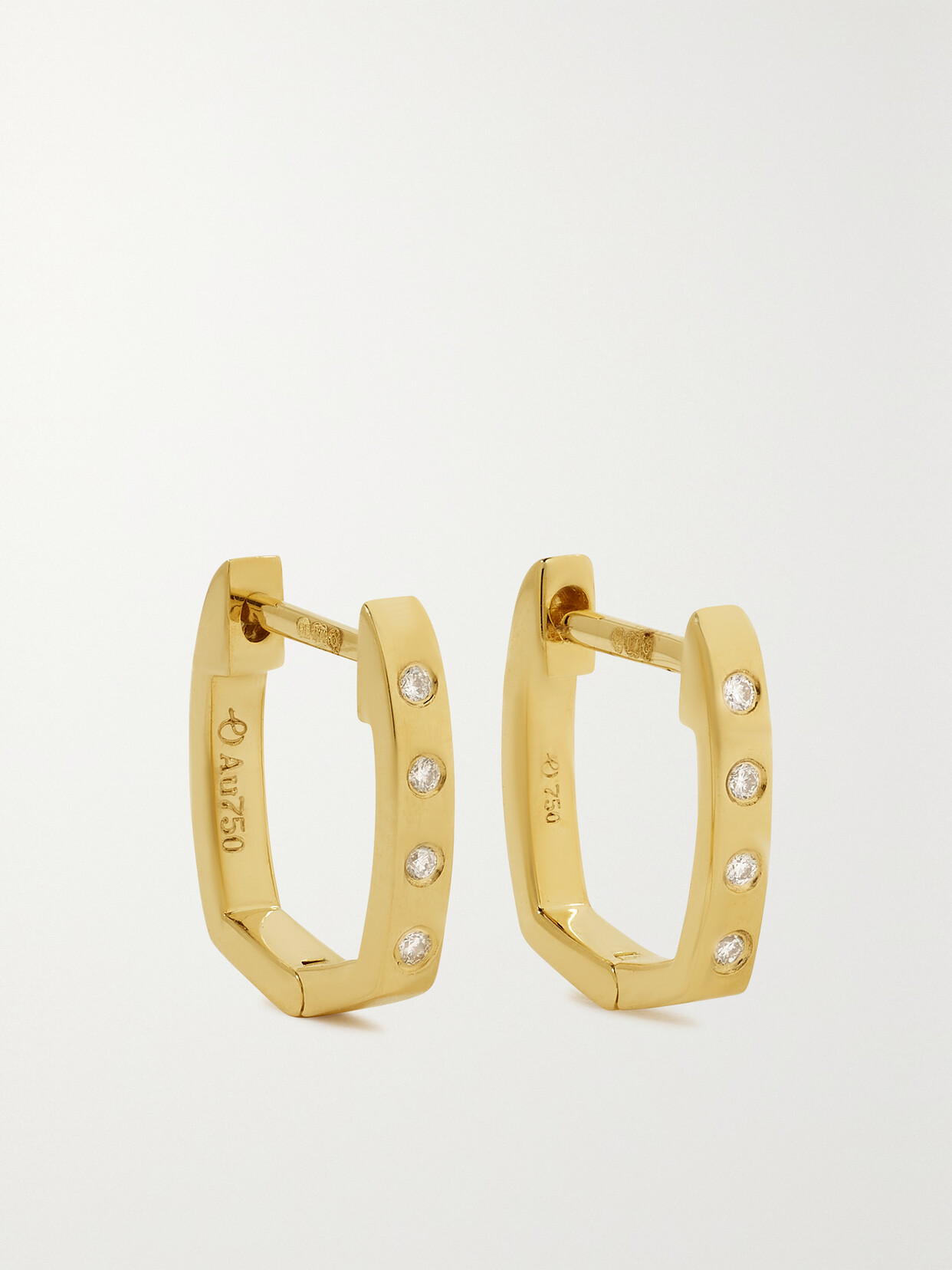 Octavia Elizabeth - + Net Sustain Ivy 18-karat Recycled Gold Diamond Hoop Earrings - one size