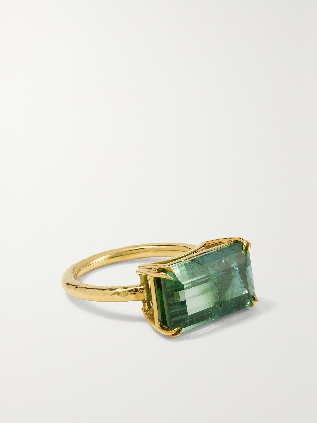 OCTAVIA ELIZABETH +NET SUSTAIN OLIVIA 18-KARAT RECYCLED GOLD TOURMALINE RING