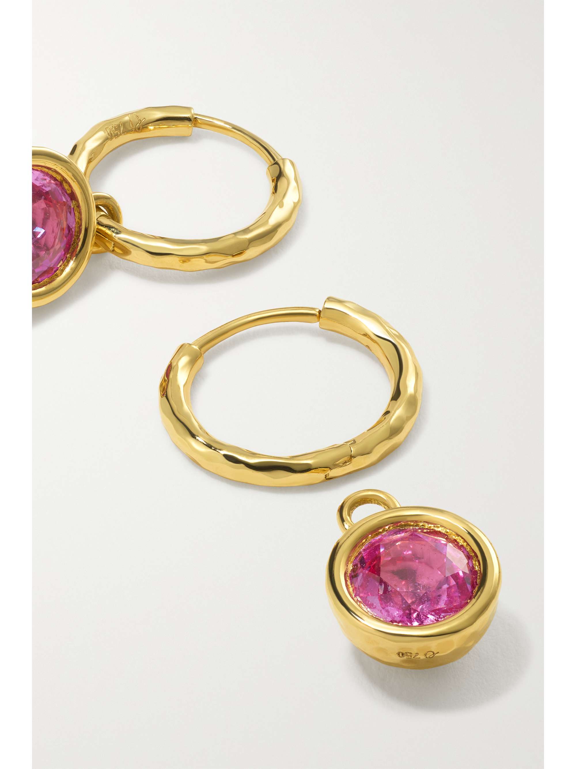 OCTAVIA ELIZABETH + NET SUSTAIN Nesting Gem Petite Gabby 18-karat recycled gold sapphire hoop earrings