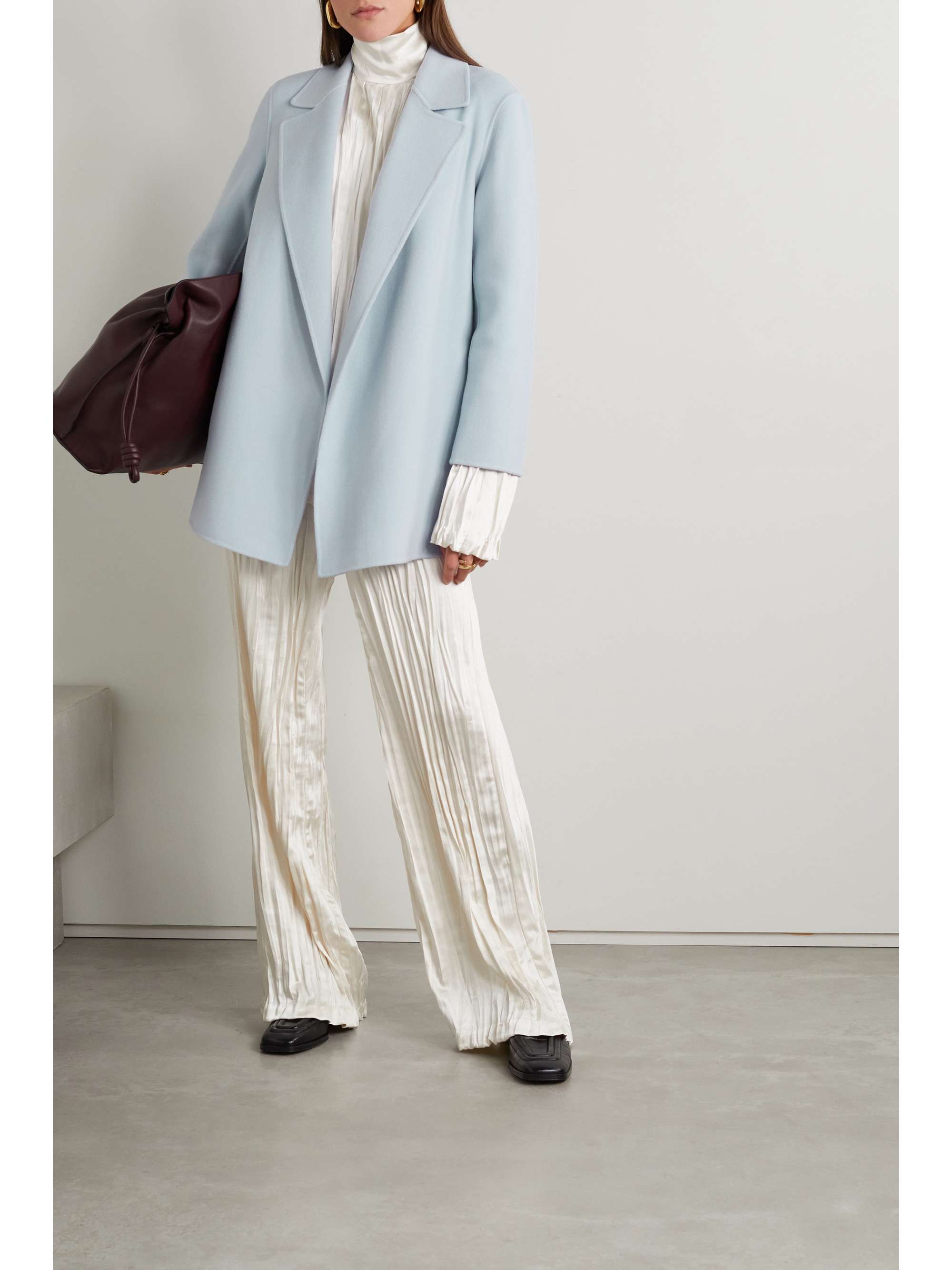 Theory wool cashmere blend cape over coat