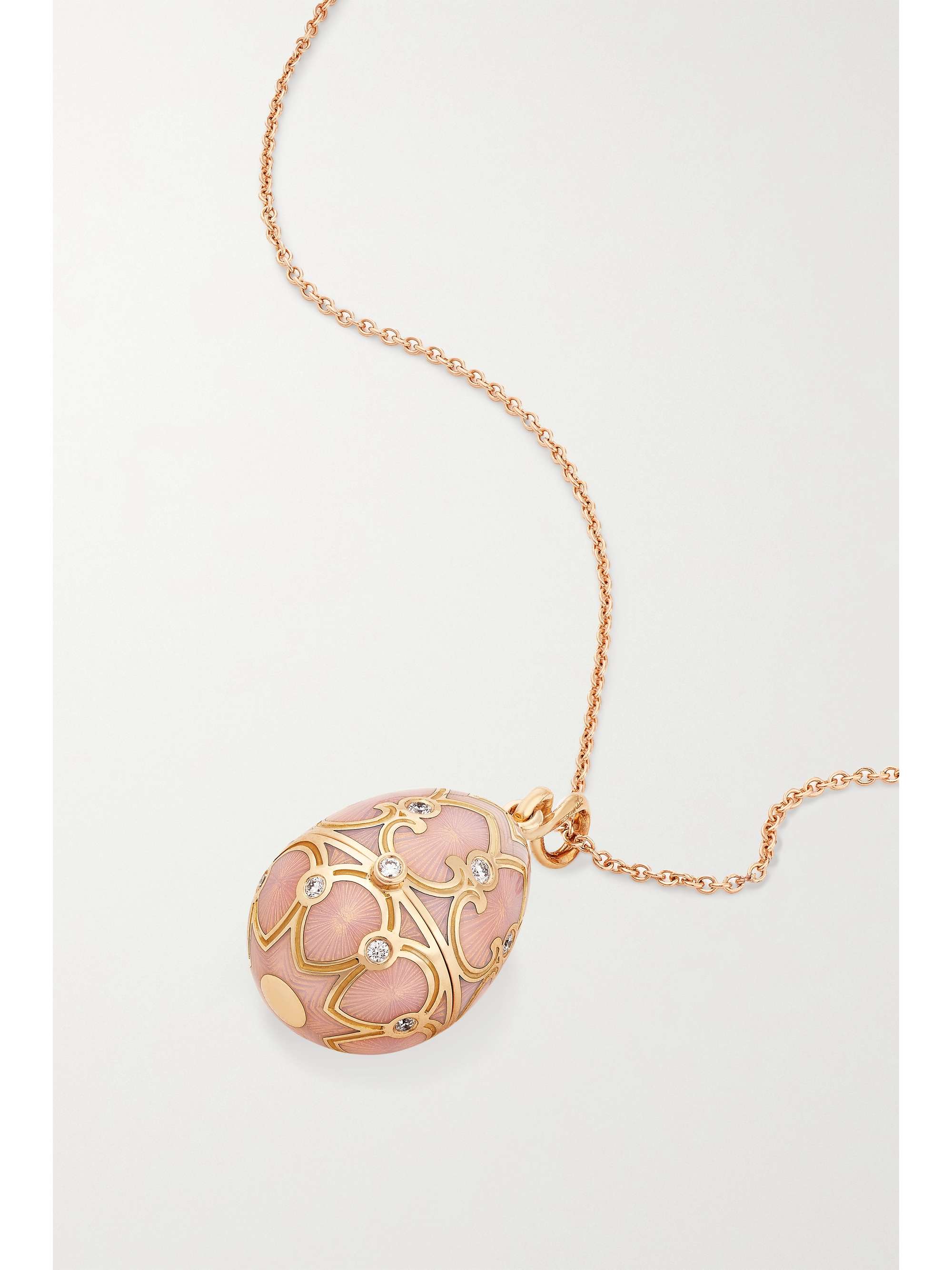 FABERGÉ Heritage 18-karat gold, enamel and diamond necklace