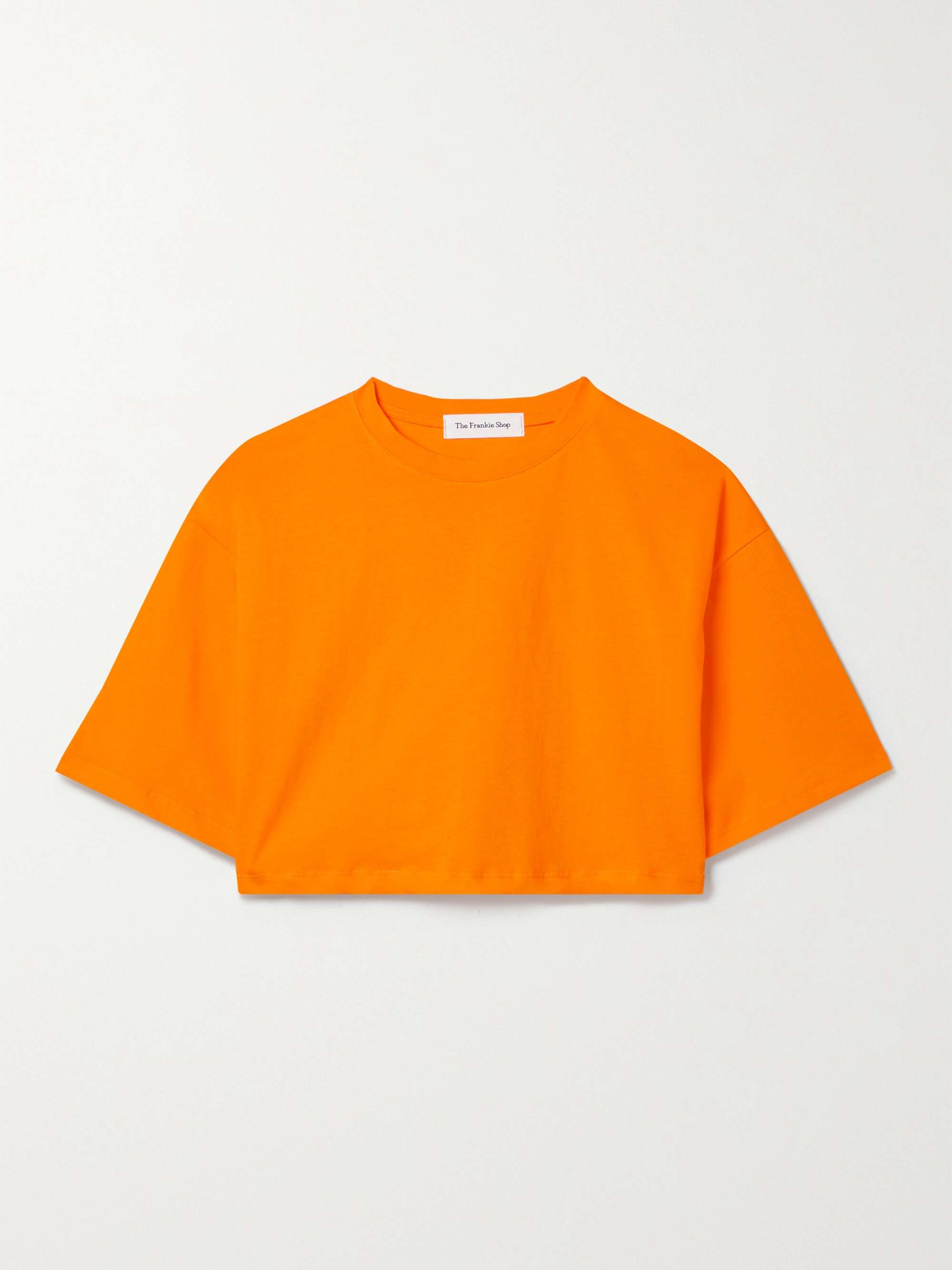 FRANKIE SHOP Karina cropped cotton-jersey T-shirt | NET-A-PORTER