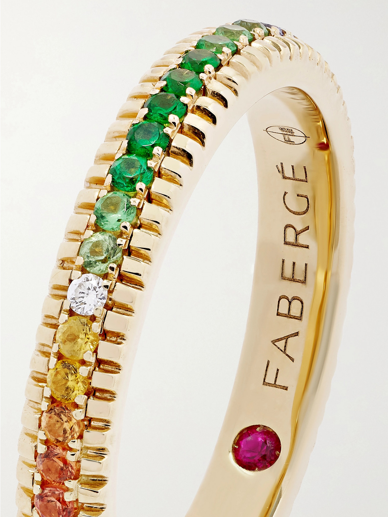 Shop Fabergé Colours Of Love 18-karat Gold Multi-stone Ring