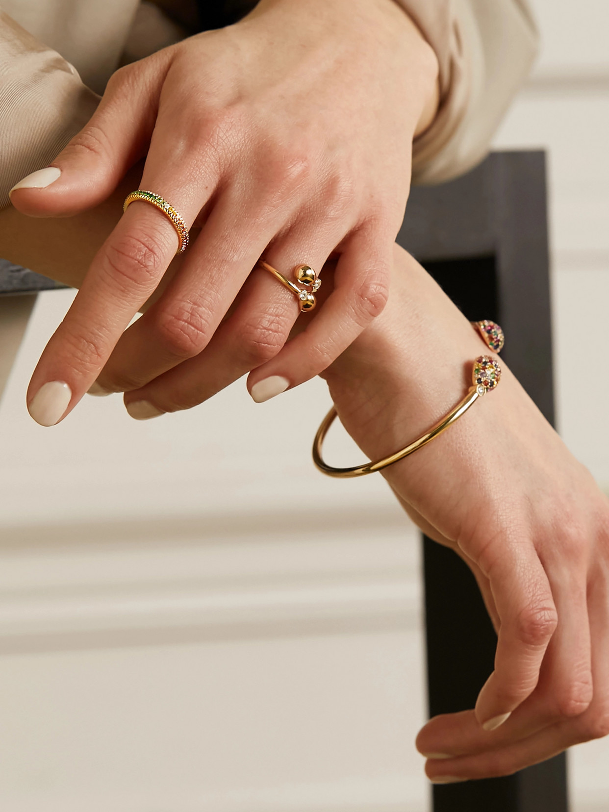 Fabergé Colours Of Love 18-karat Gold Multi-stone Ring In Gold
