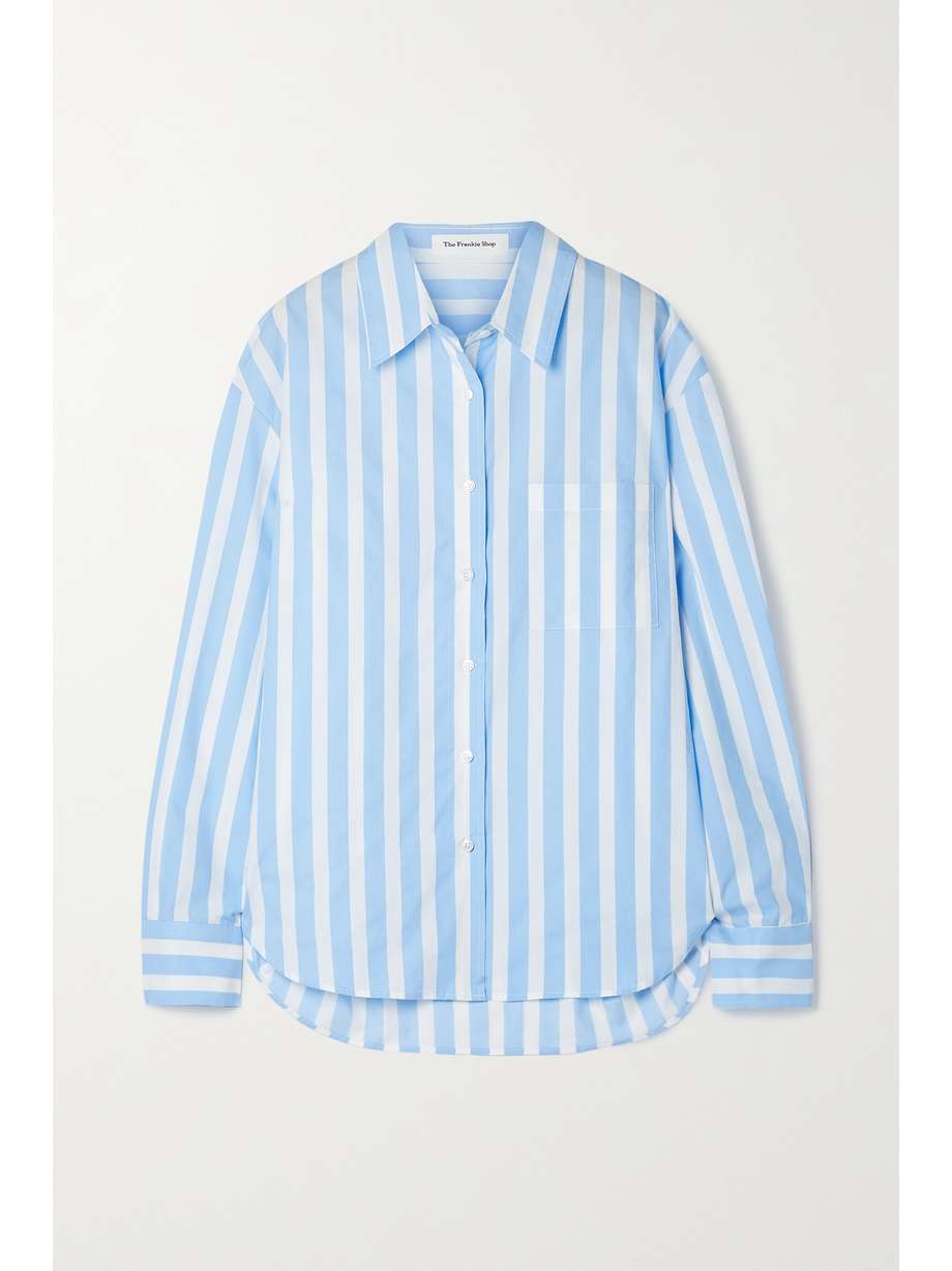Lui striped cotton-poplin shirt