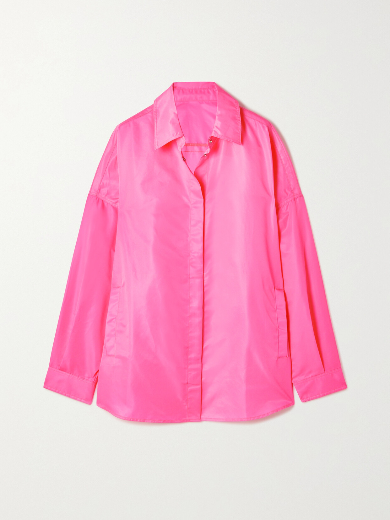 Shop The Frankie Shop Perla Oversized Woven Shirt In Pink