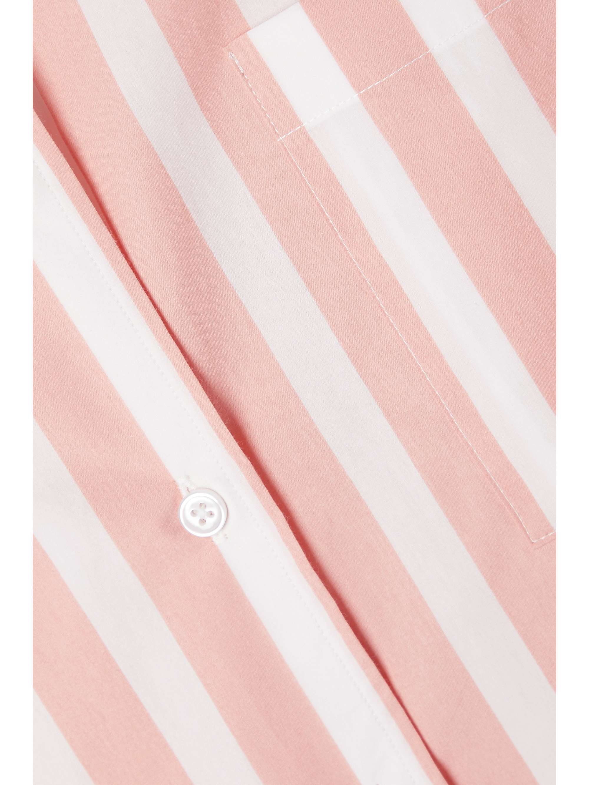 Pink Lui striped cotton-poplin shirt | FRANKIE SHOP | NET-A-PORTER