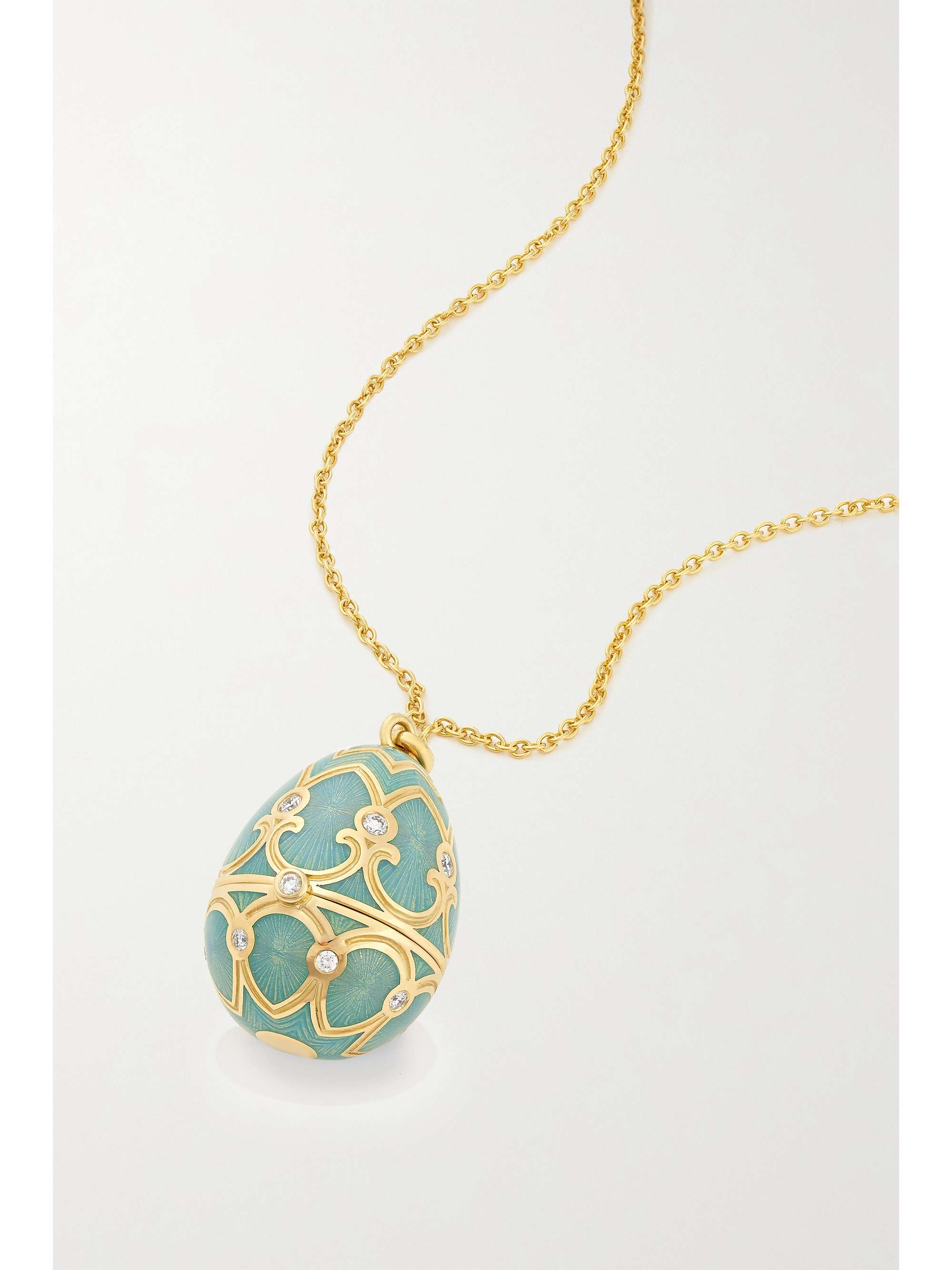 FABERGÉ Heritage 18-karat gold, enamel and diamond necklace