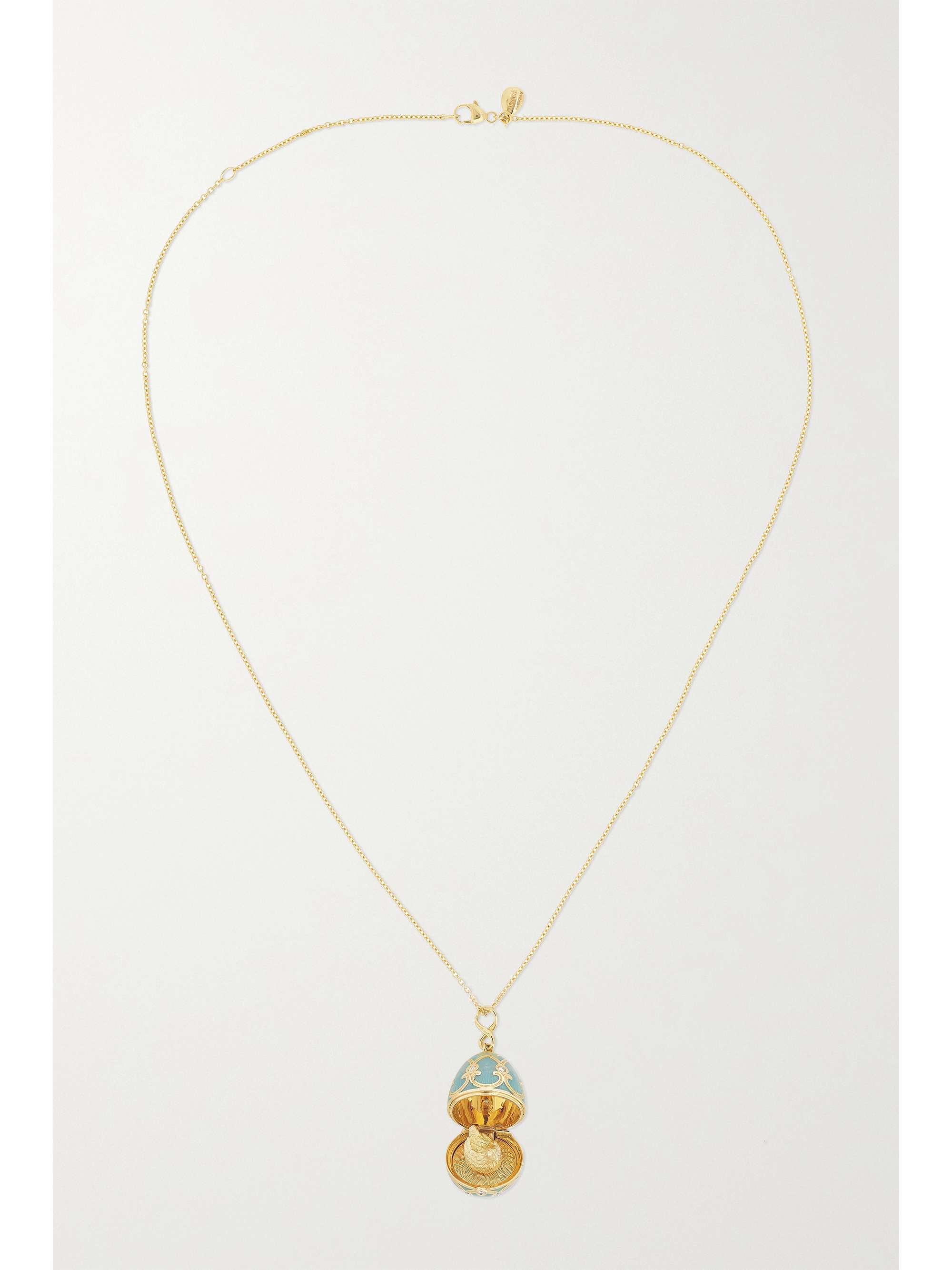 FABERGÉ Heritage 18-karat gold, enamel and diamond necklace