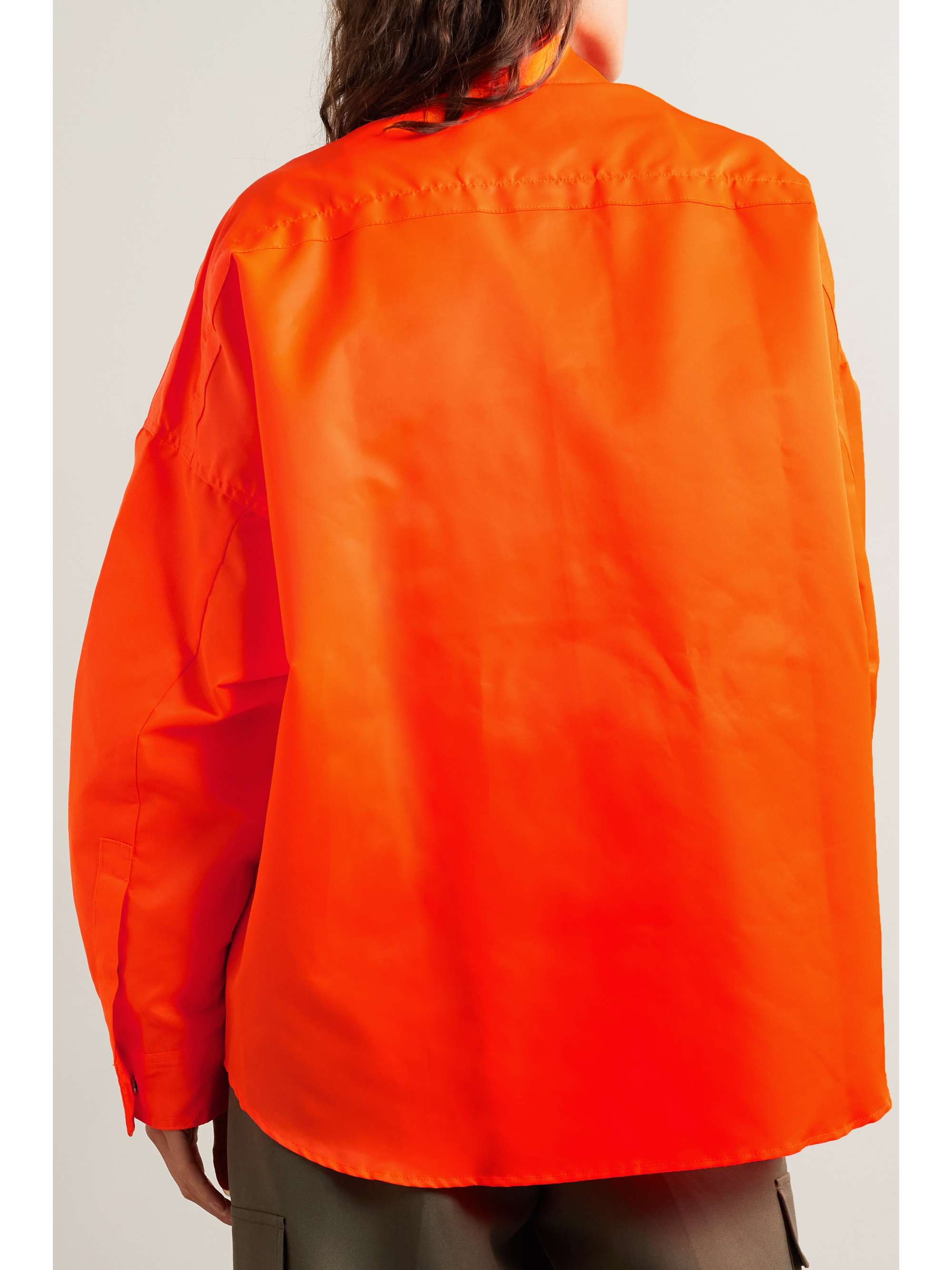 THE FRANKIE SHOP Perla oversized neon shell shirt