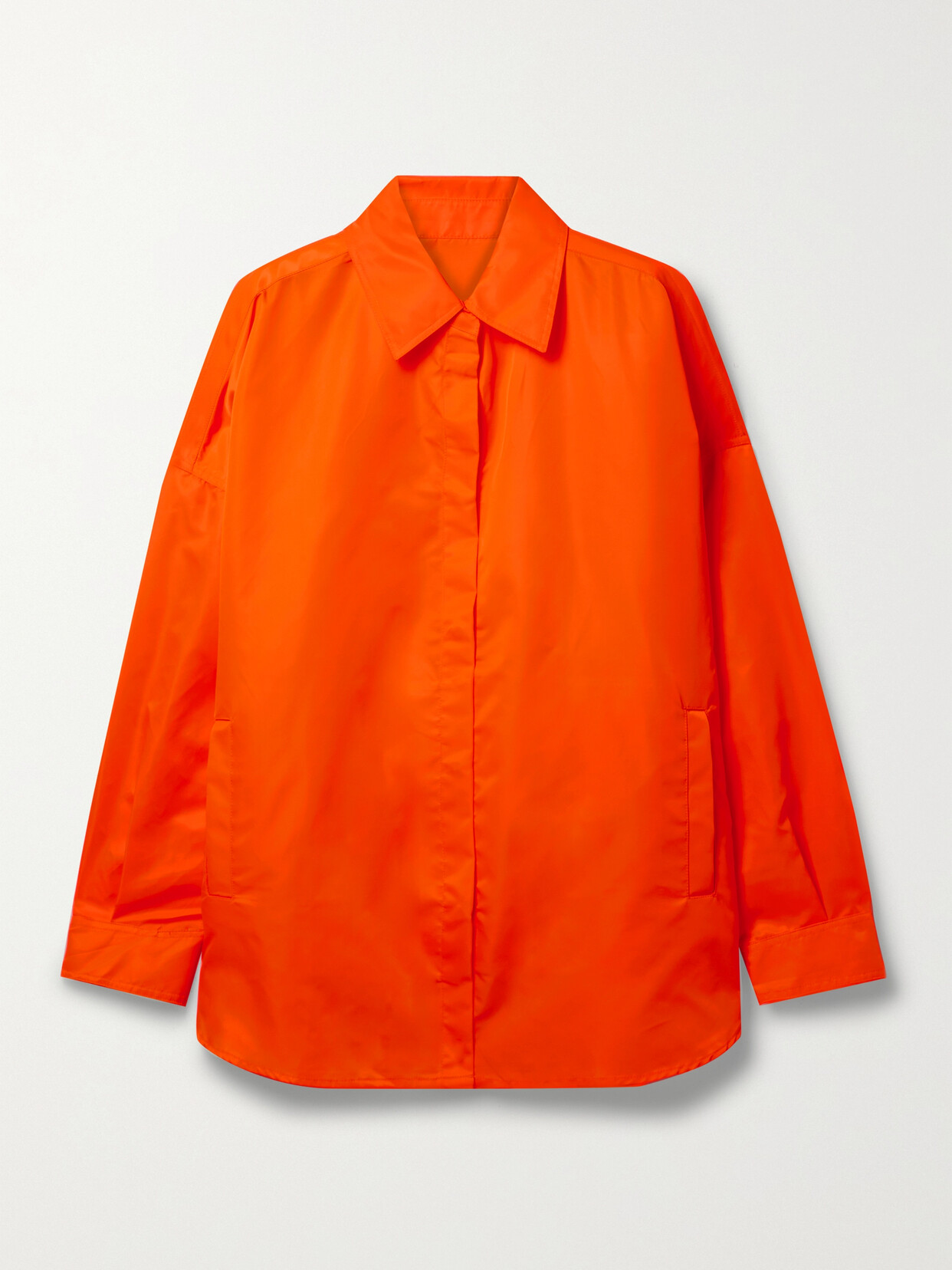 THE FRANKIE SHOP PERLA OVERSIZED NEON SHELL SHIRT