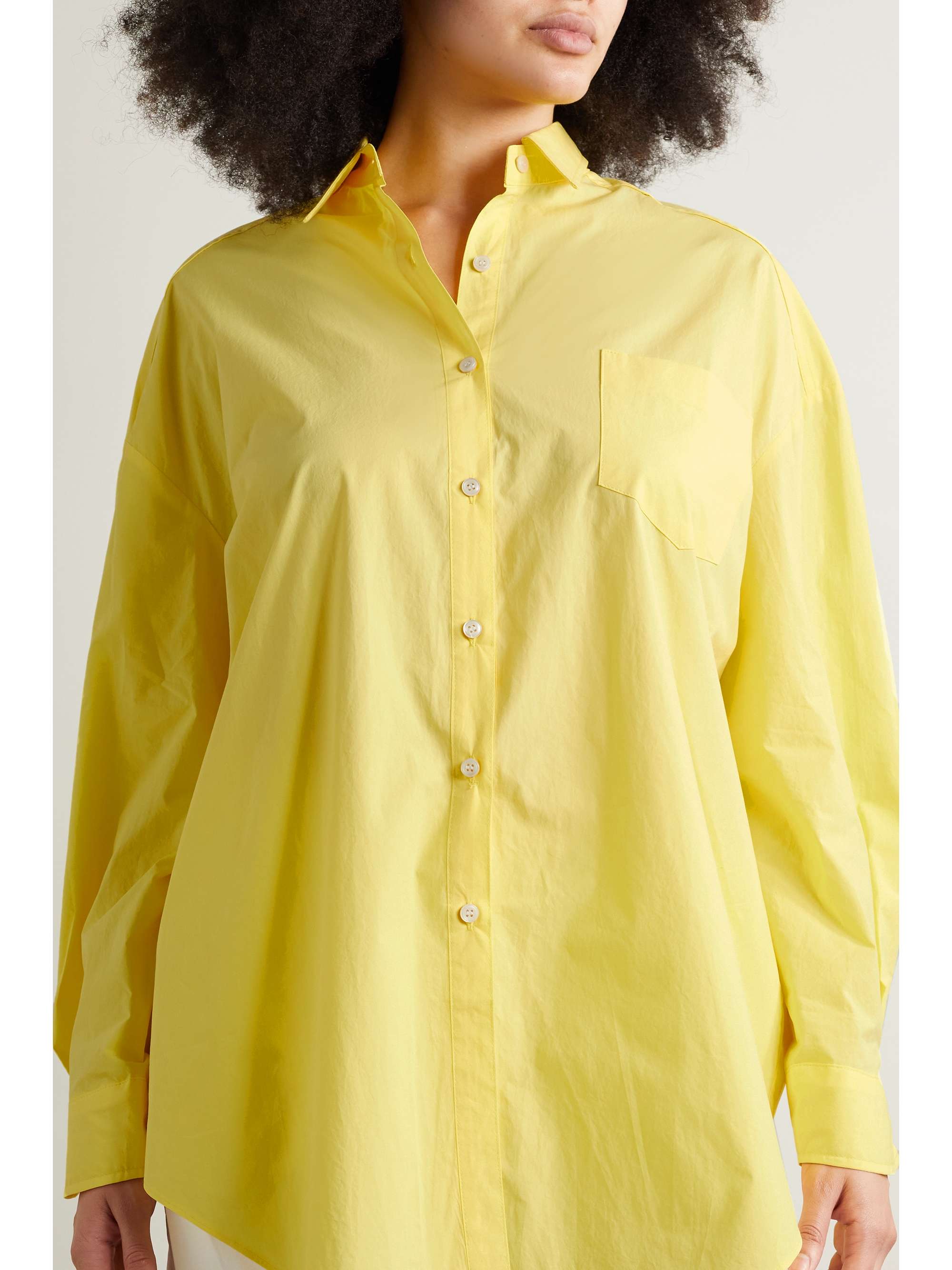 Yellow poplin shirt Clearance