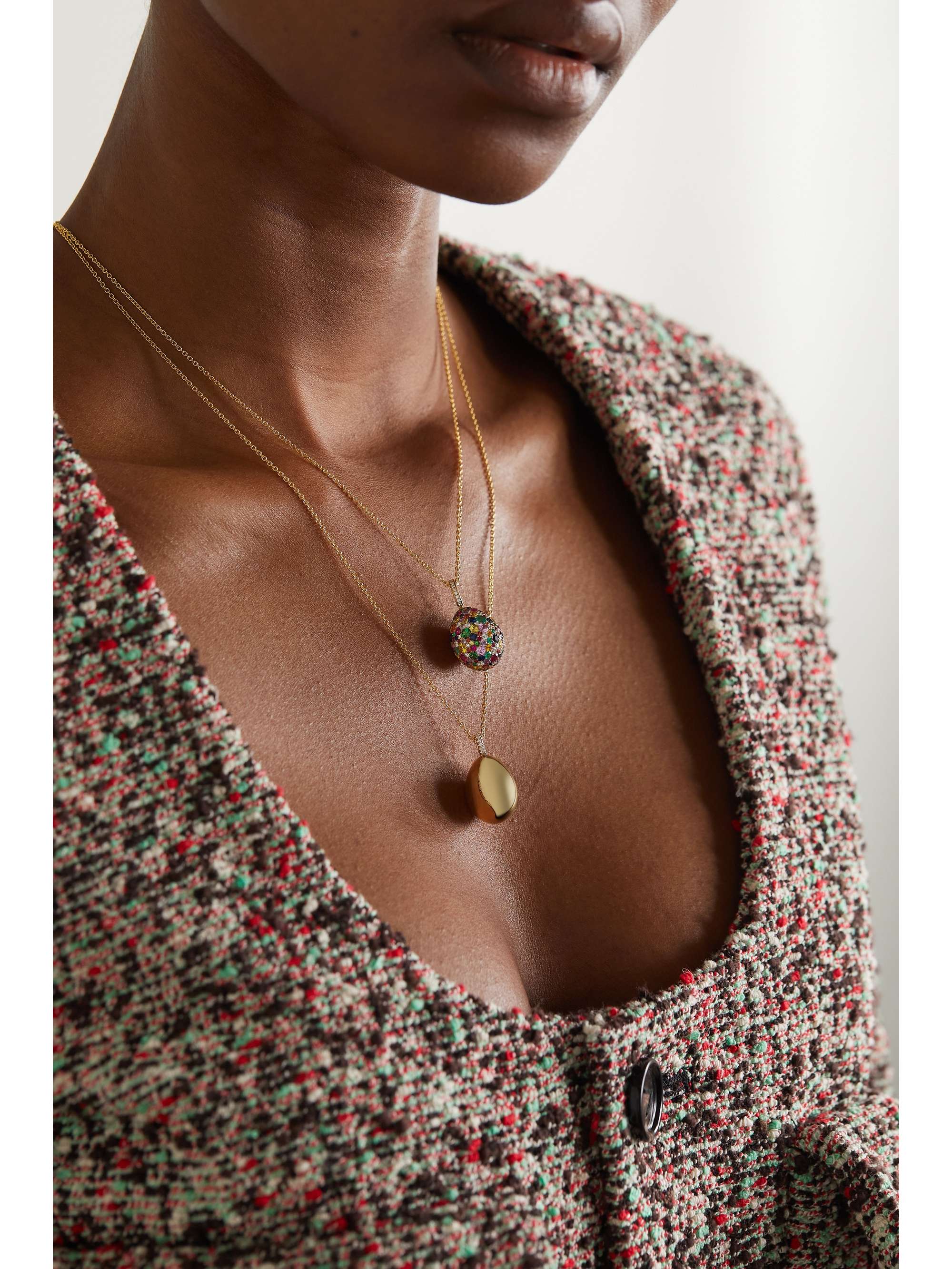 FABERGÉ Essence 18-karat gold diamond necklace