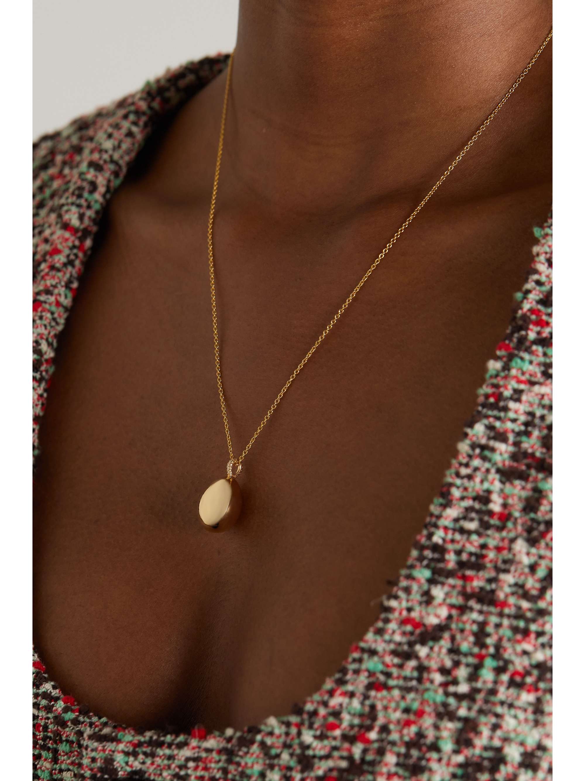 FABERGÉ Essence 18-karat gold diamond necklace