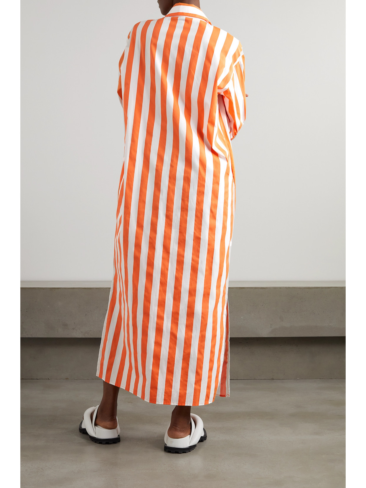 Cala Striped Cotton-poplin Midi Shirt Dress In Multi-colour
