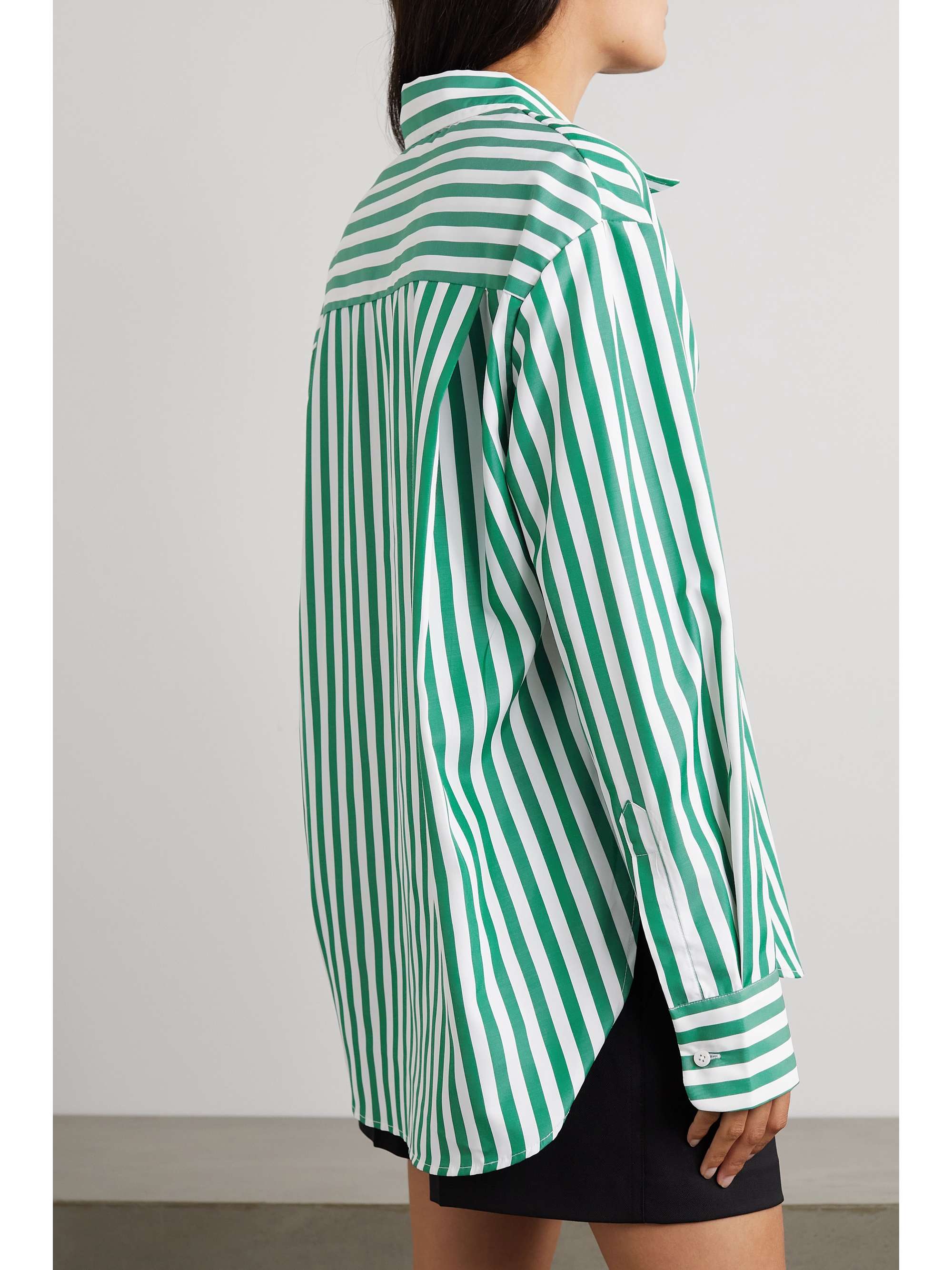THE FRANKIE SHOP Lui striped poplin shirt