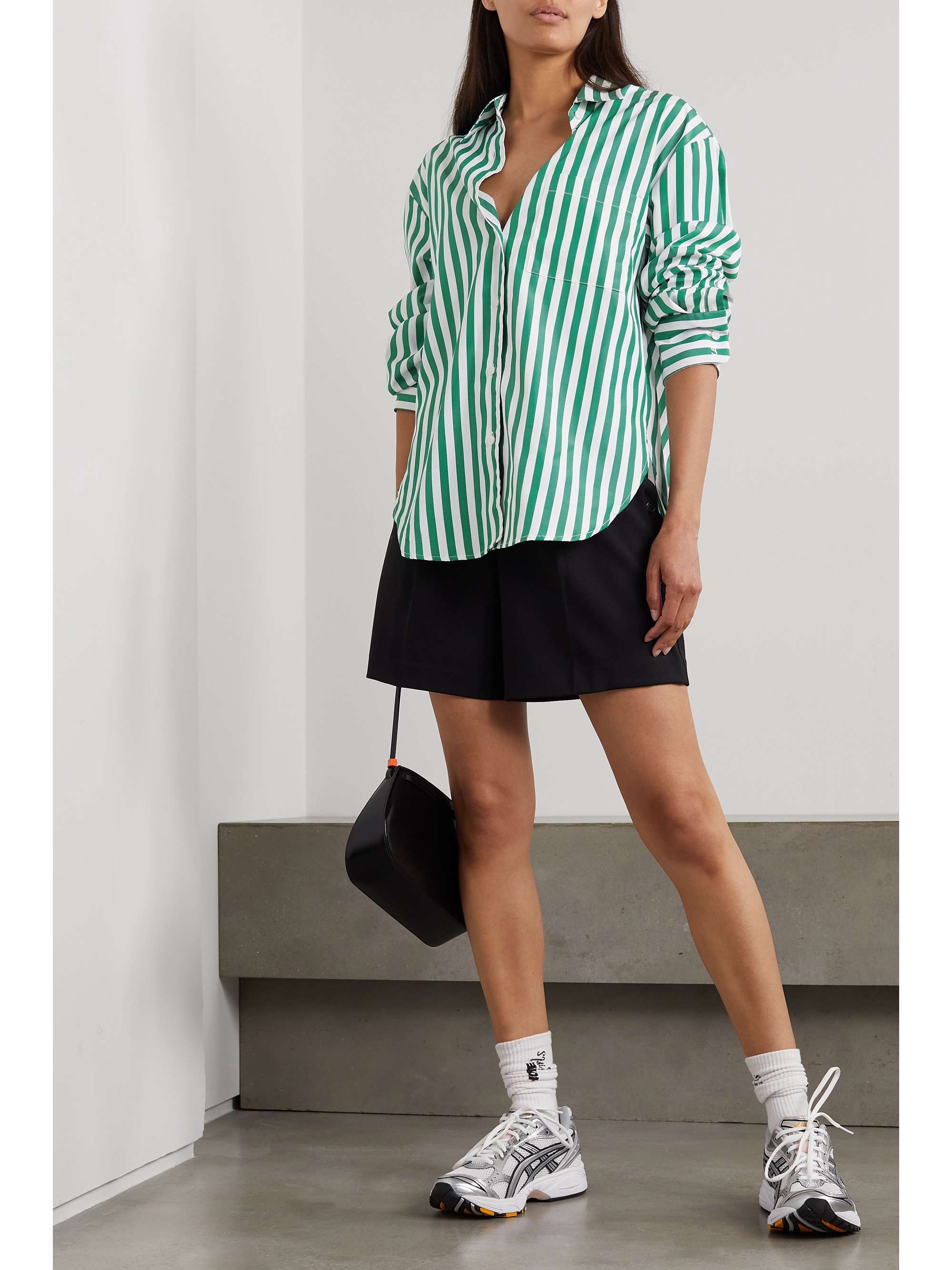 THE FRANKIE SHOP Lui striped poplin shirt