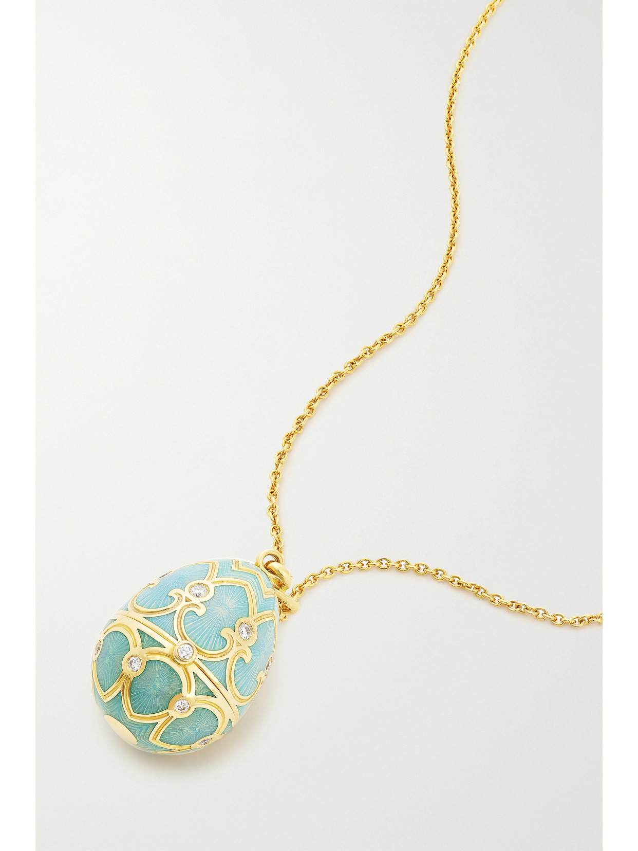 Fabergé Heritage 18-karat Gold, Enamel And Diamond Necklace In Gold