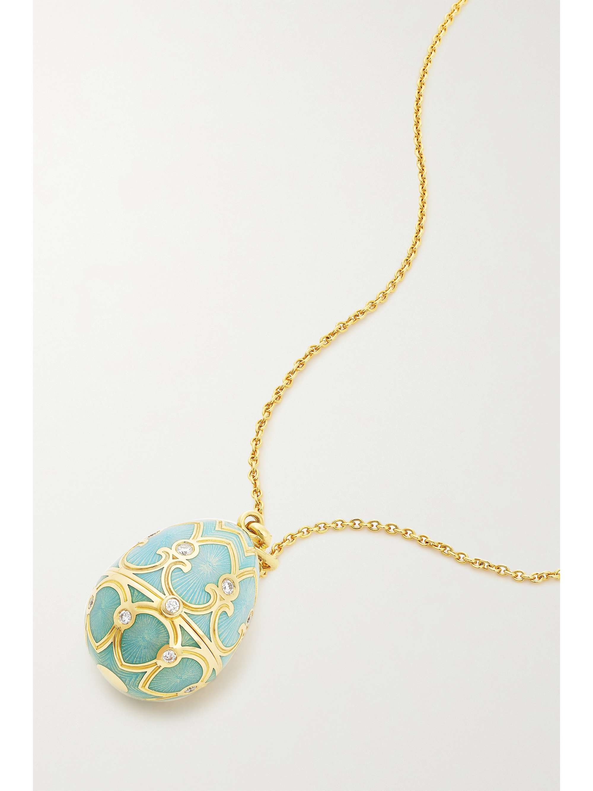 FABERGÉ Heritage 18-karat gold, enamel and diamond necklace