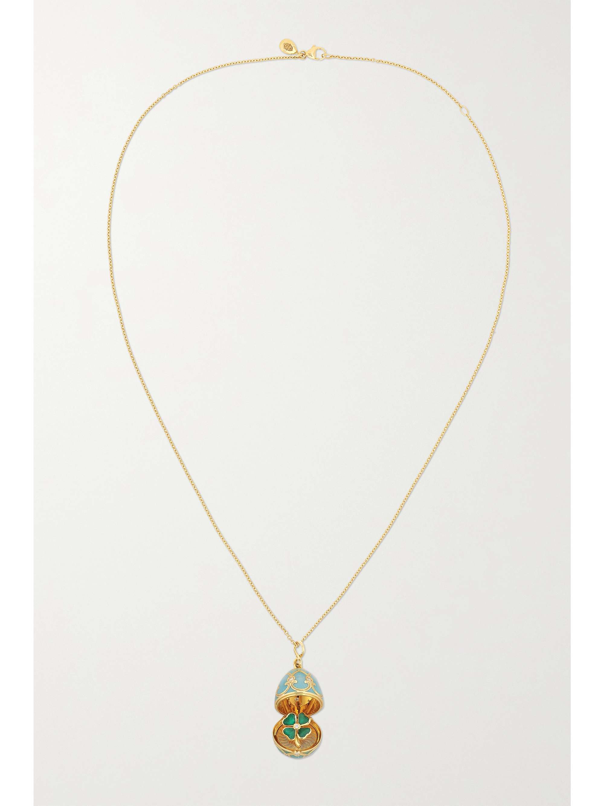 FABERGÉ Heritage 18-karat gold, enamel and diamond necklace