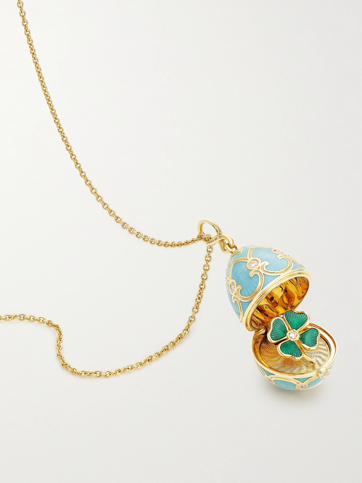 Fabergé Heritage 18-karat Gold, Enamel And Diamond Necklace