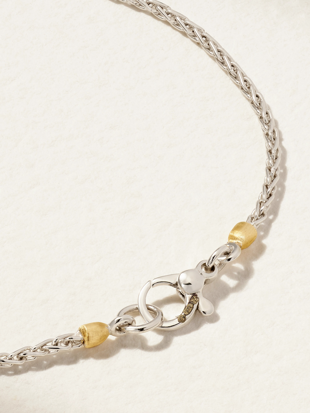 Buccellati Ghirland 18-karat White And Yellow Gold, Diamond And Tsavorite Bracelet In Green