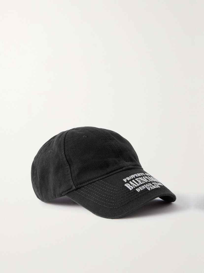 Balenciaga Embroidered Cotton-twill Baseball Cap