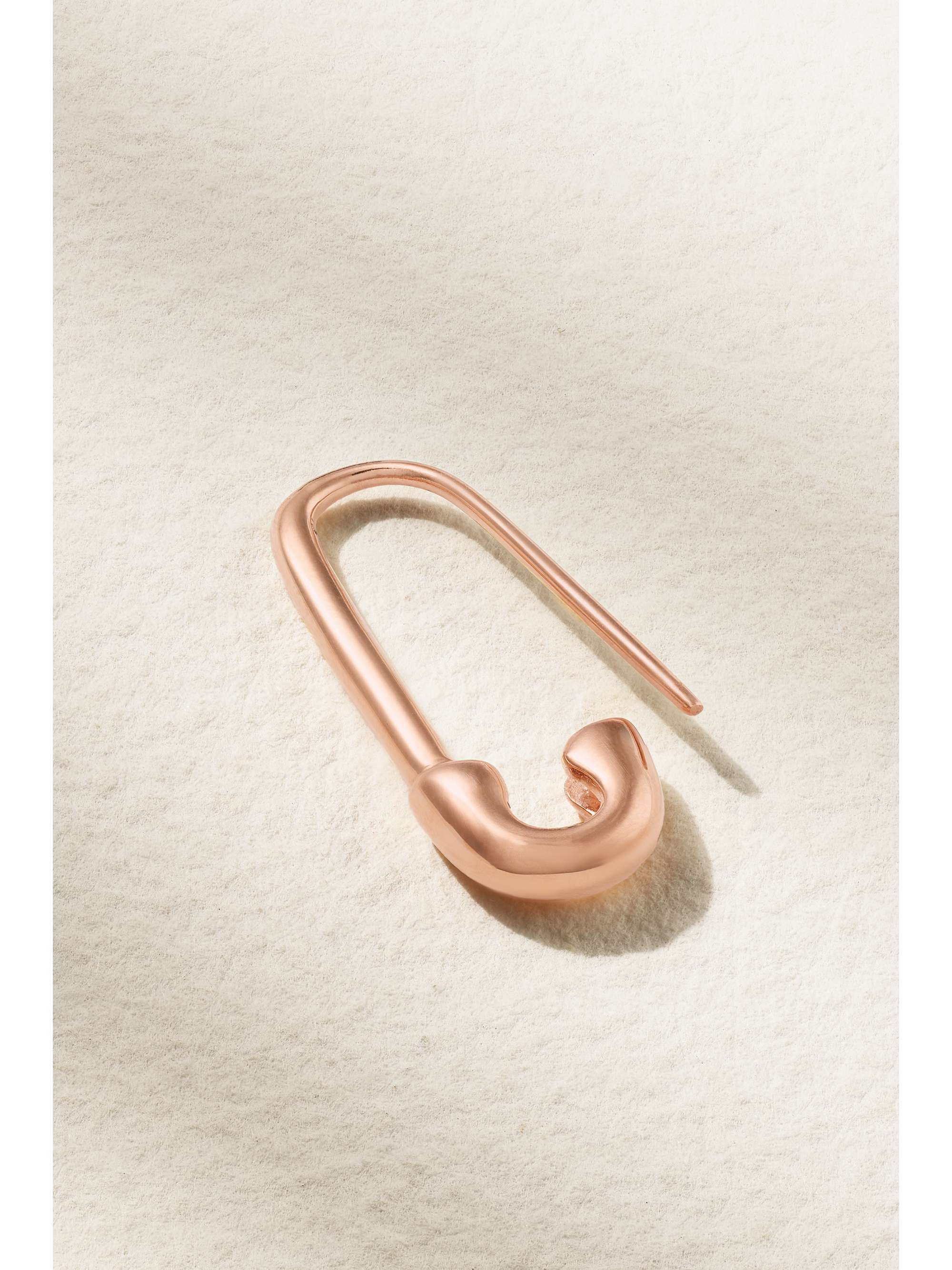 ANITA KO Safety Pin 18-karat rose gold single earring