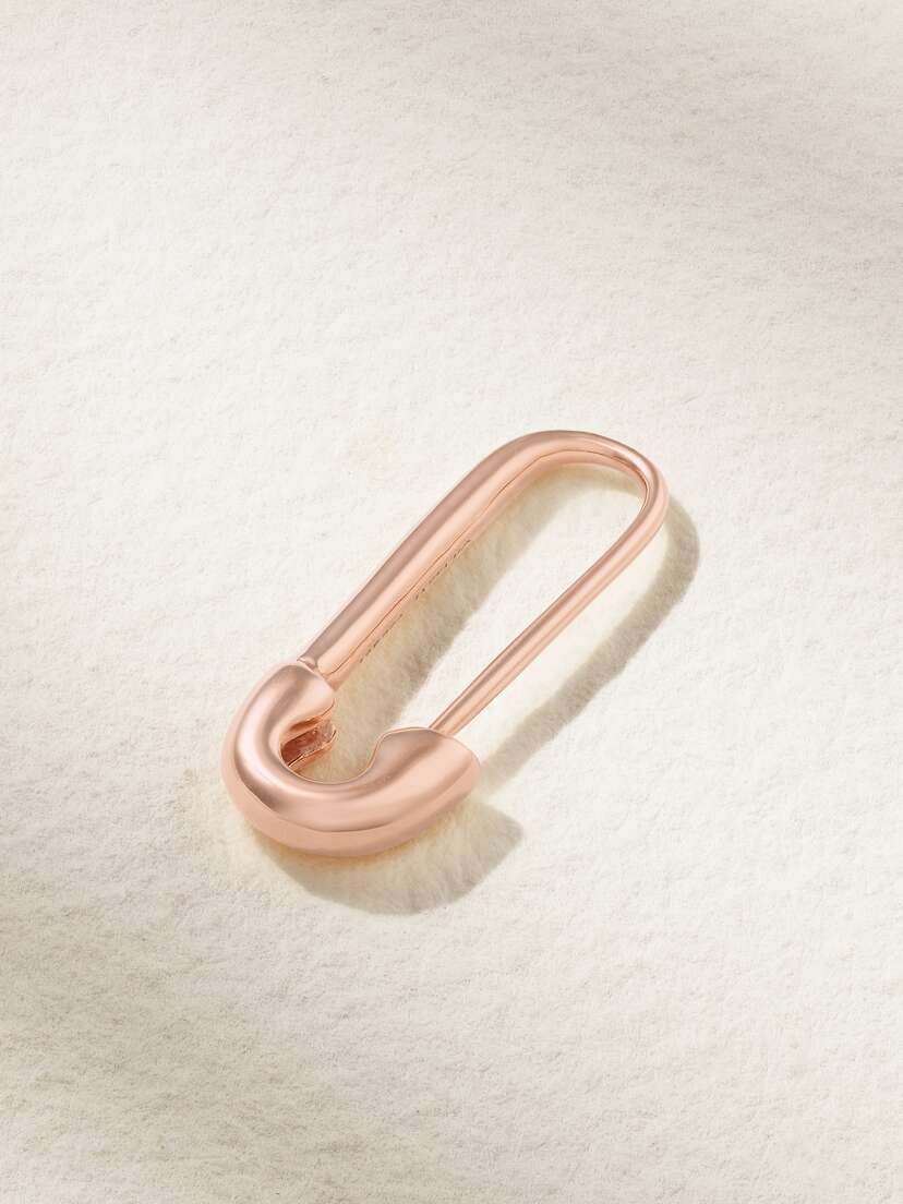 Anita Ko Safety Pin 18-karat Rose Gold Single Earring