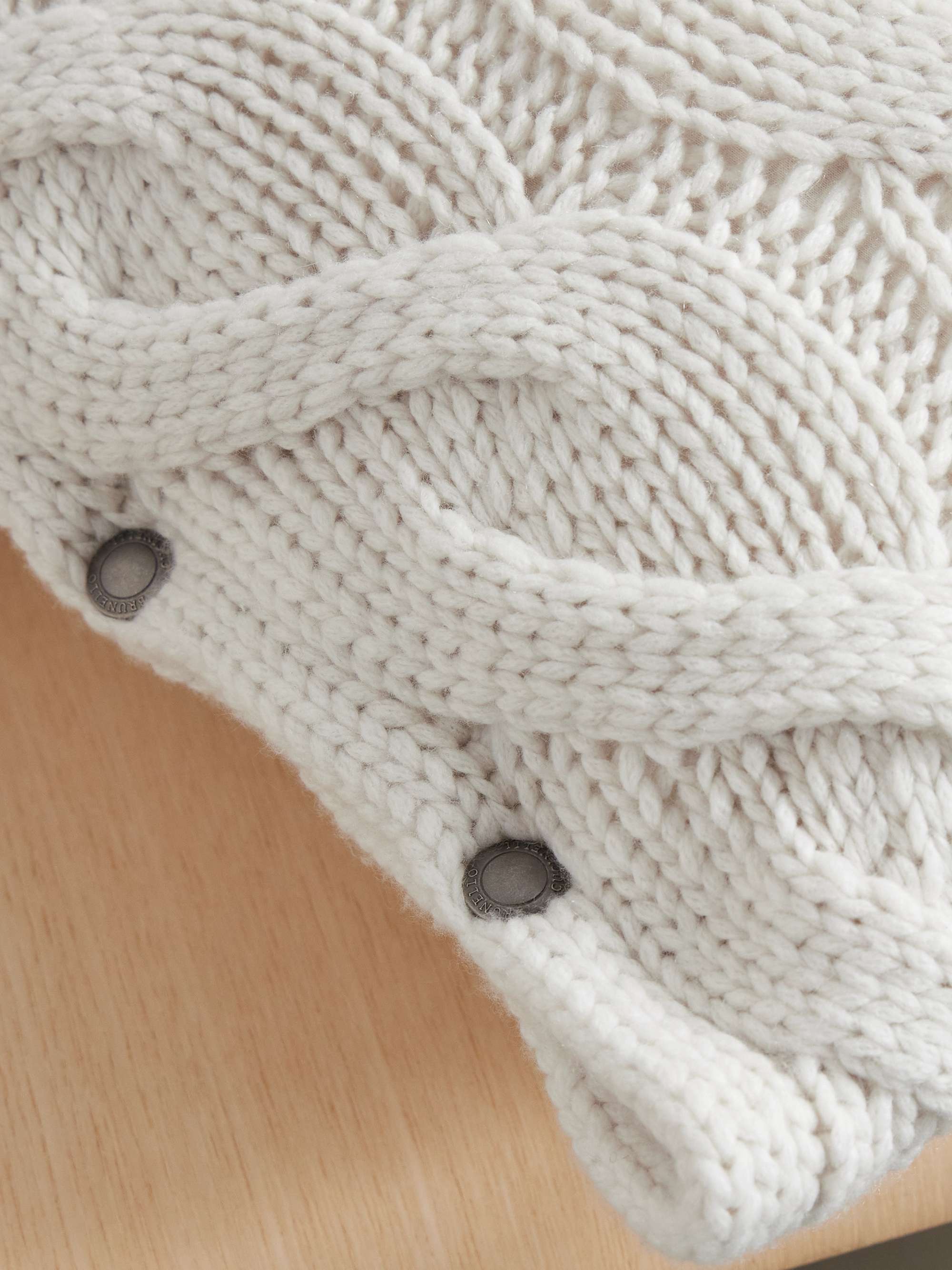 BRUNELLO CUCINELLI Cable-knit cashmere cushion