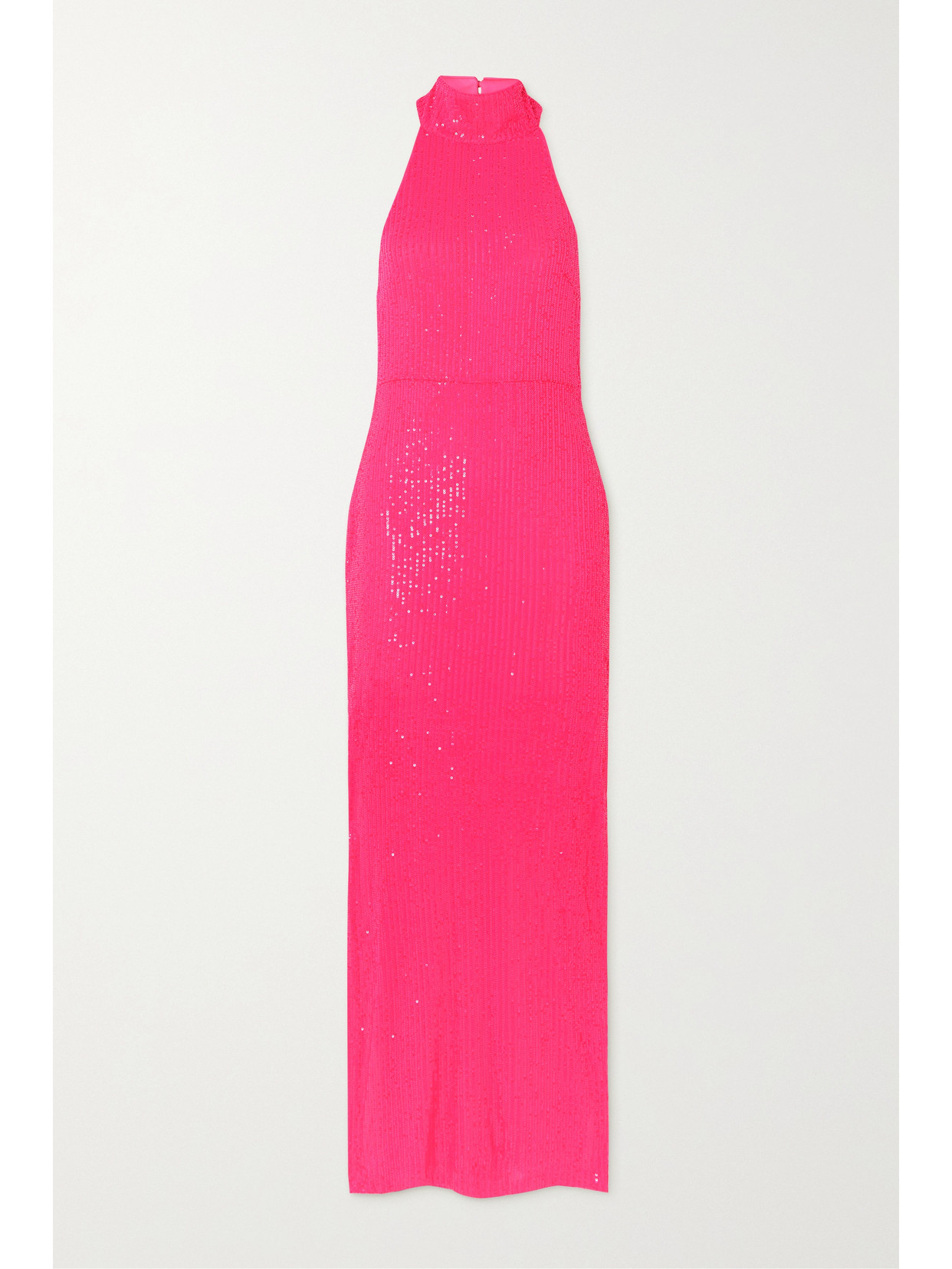 ROTATE Birger Christensen - + Net Sustain Kasia Sequined Mesh Halterneck Maxi Dress - Pink