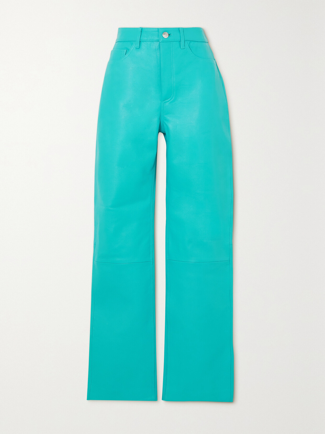 REMAIN Birger Christensen Leather Straight-leg Pants - Blue