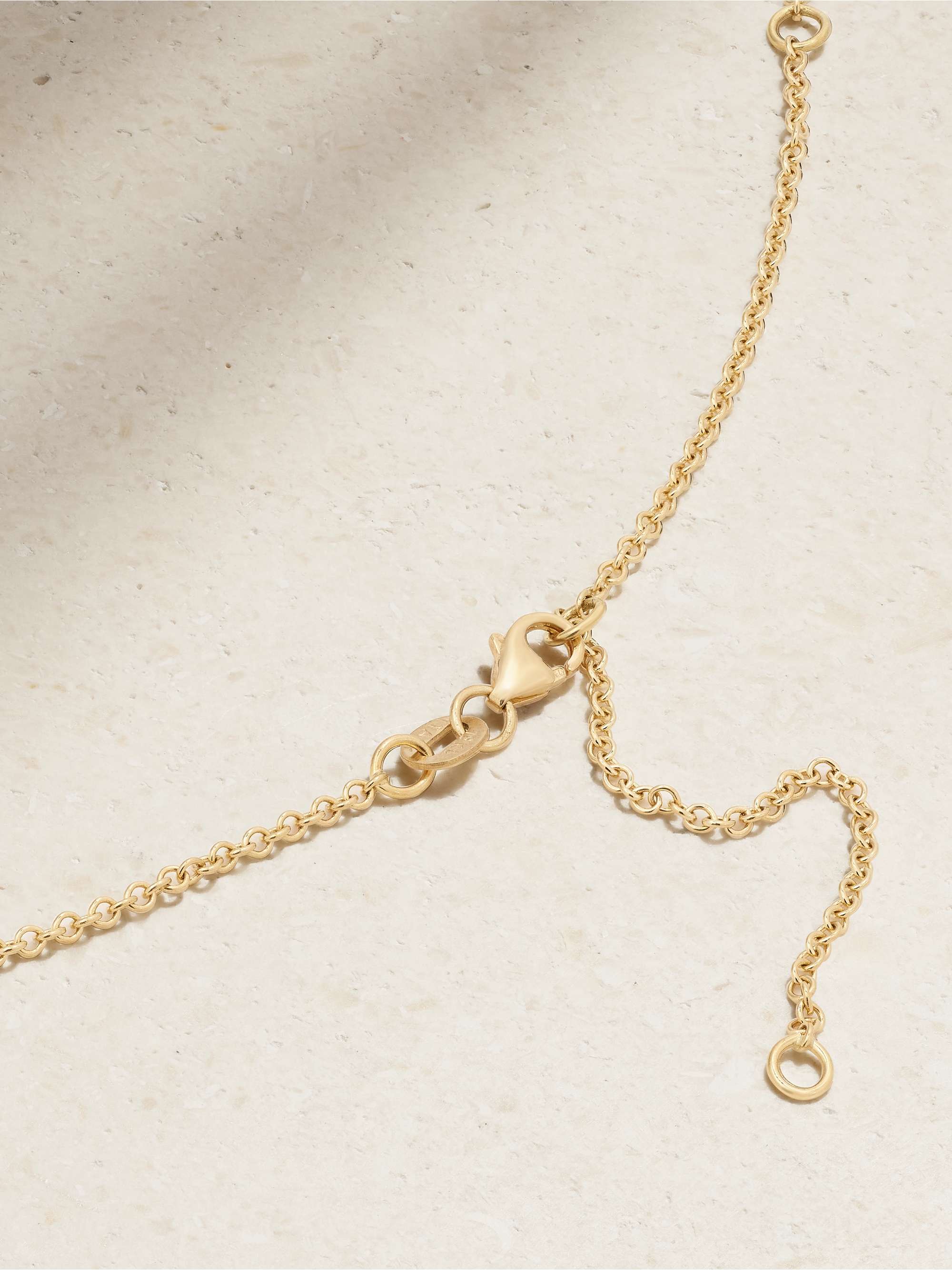 ANITA KO Zodiac large 18-karat gold diamond necklace