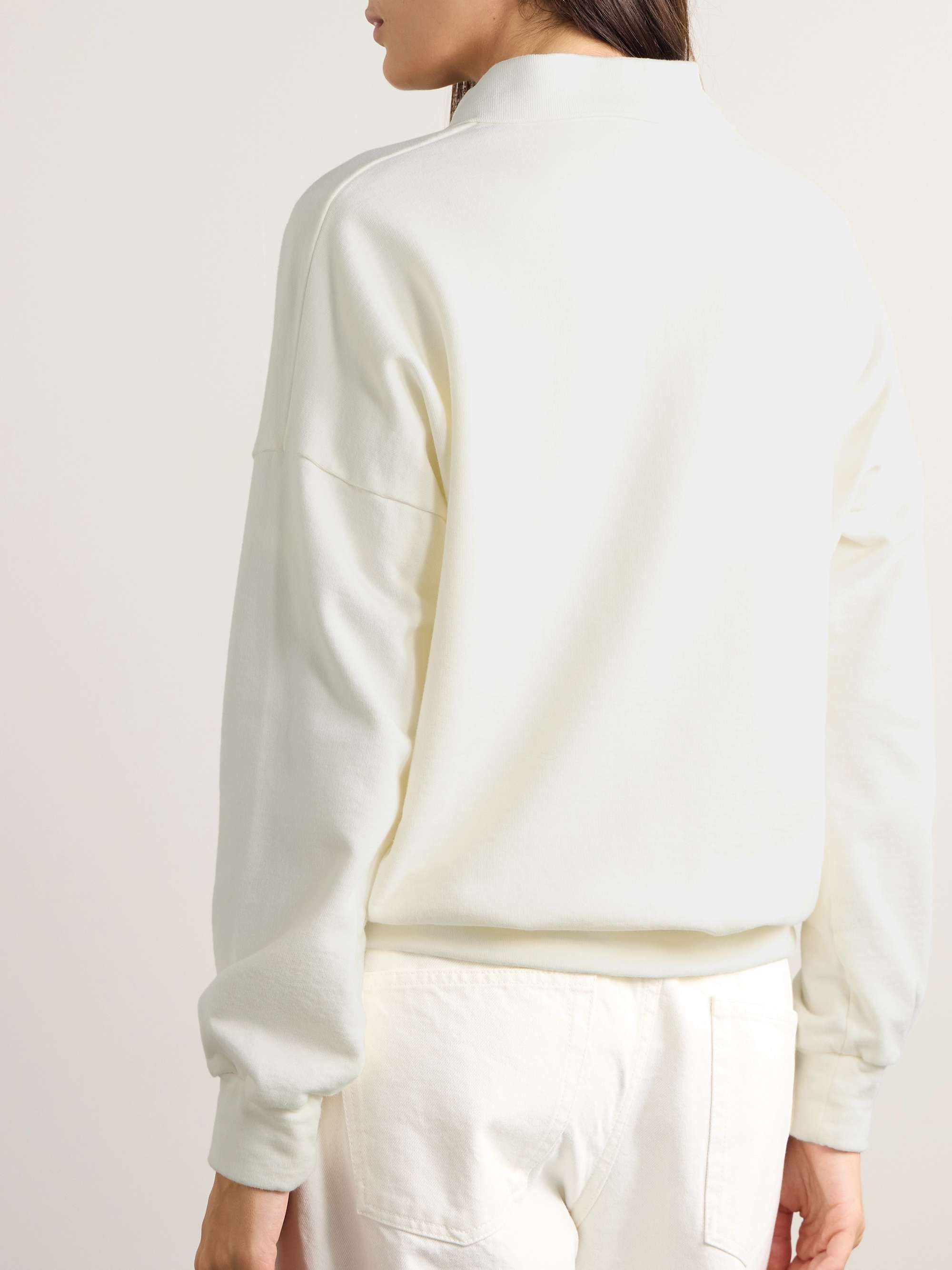 THE ROW Corzas cotton-terry polo top