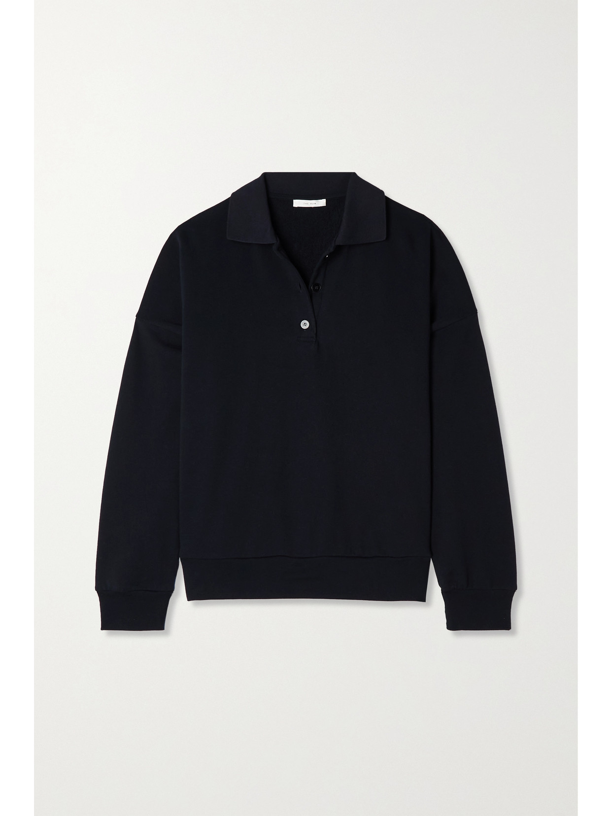 The Row - Essentials Corzas Cotton-terry Polo Top - Blue